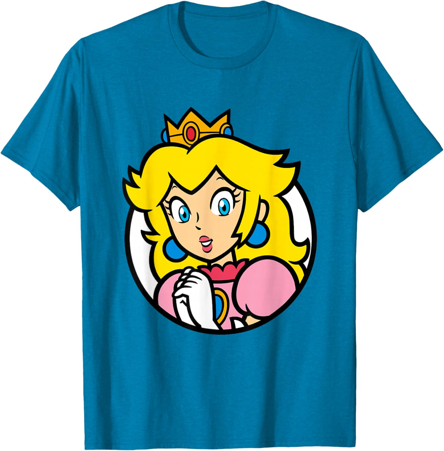 Super Mario Bros Princess Peach Portrait T-Shirt for Fans and Gamers - 1