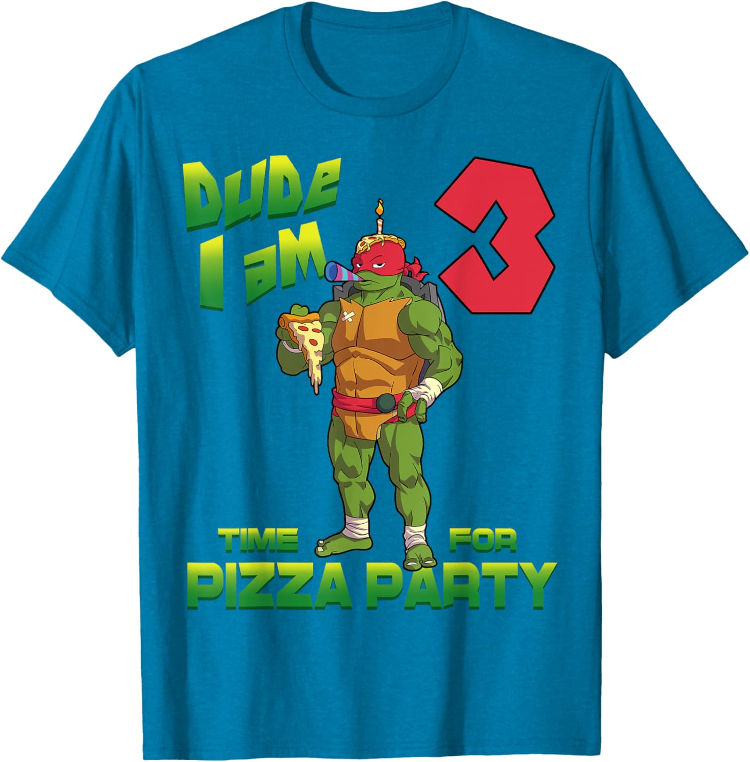 Mademark TMNT Raphael Pizza Birthday T-Shirt for 3 Year Old Kids - 22