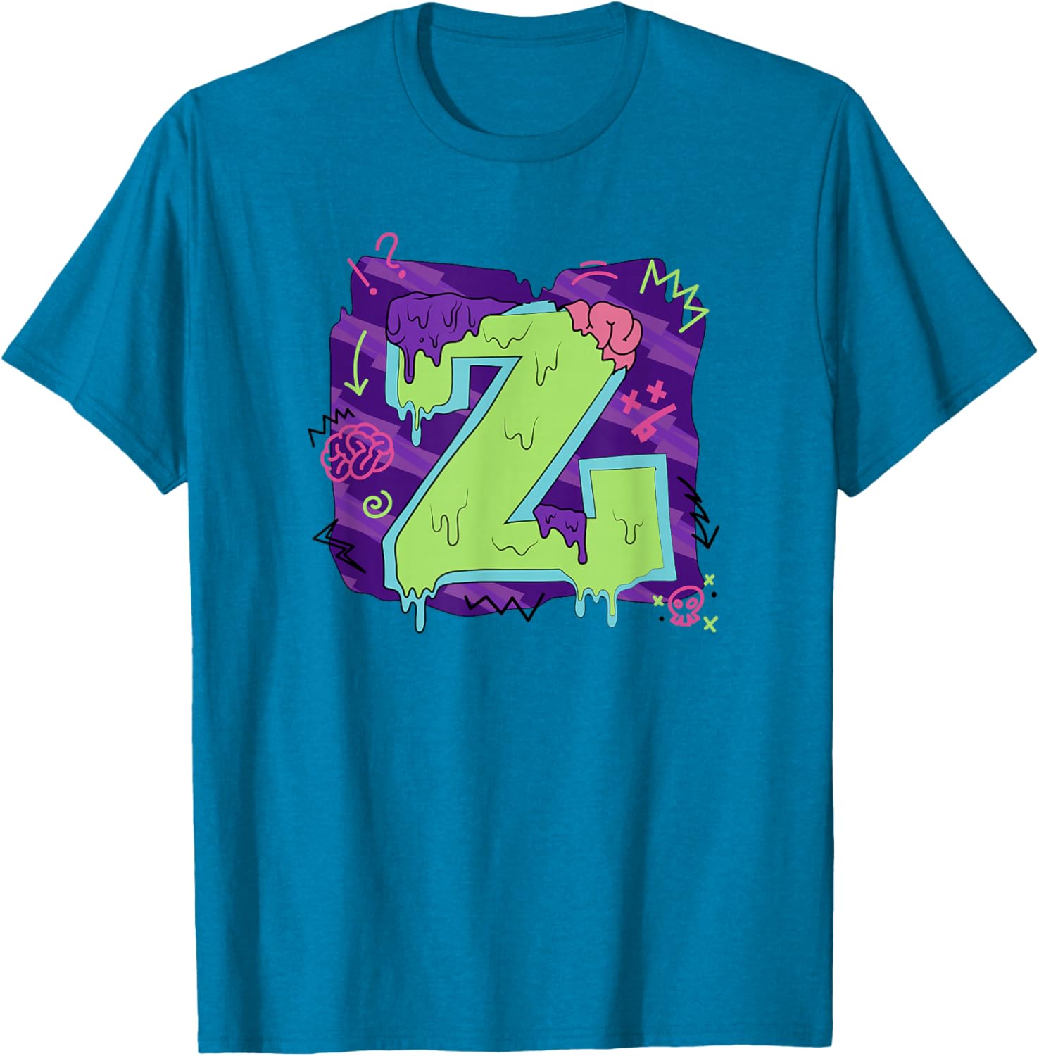 Disney Zombies Seabrook Football Letter Z Drippy Logo T-Shirt for Fans - 11