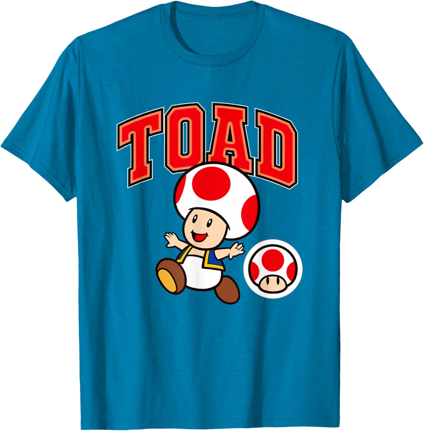 Super Mario Toad Collegiate Style T-Shirt for Fun Gaming Fashion - 24