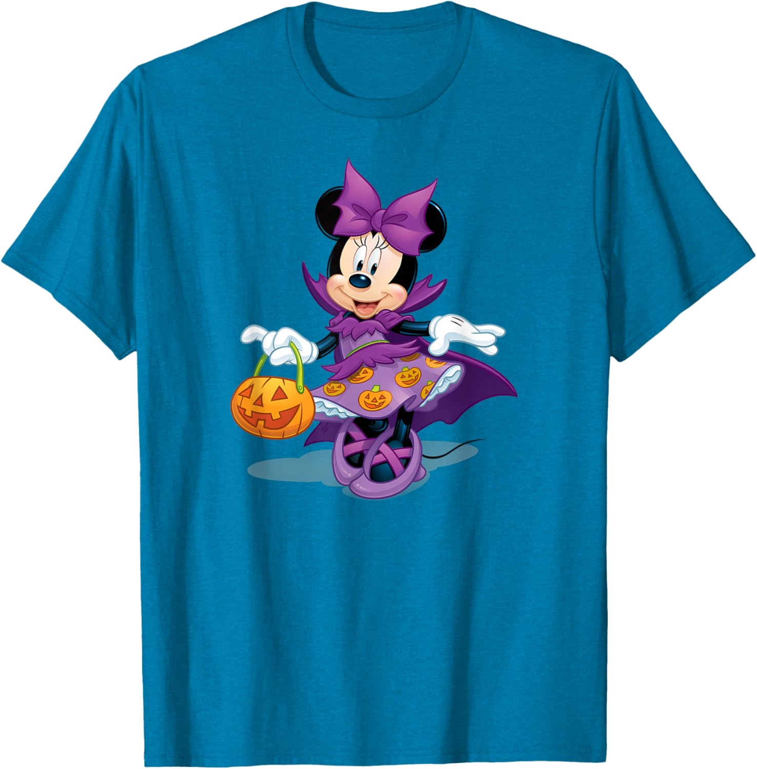 Minnie Mouse Halloween Purple Pumpkin Dress T-Shirt for Kids - 10