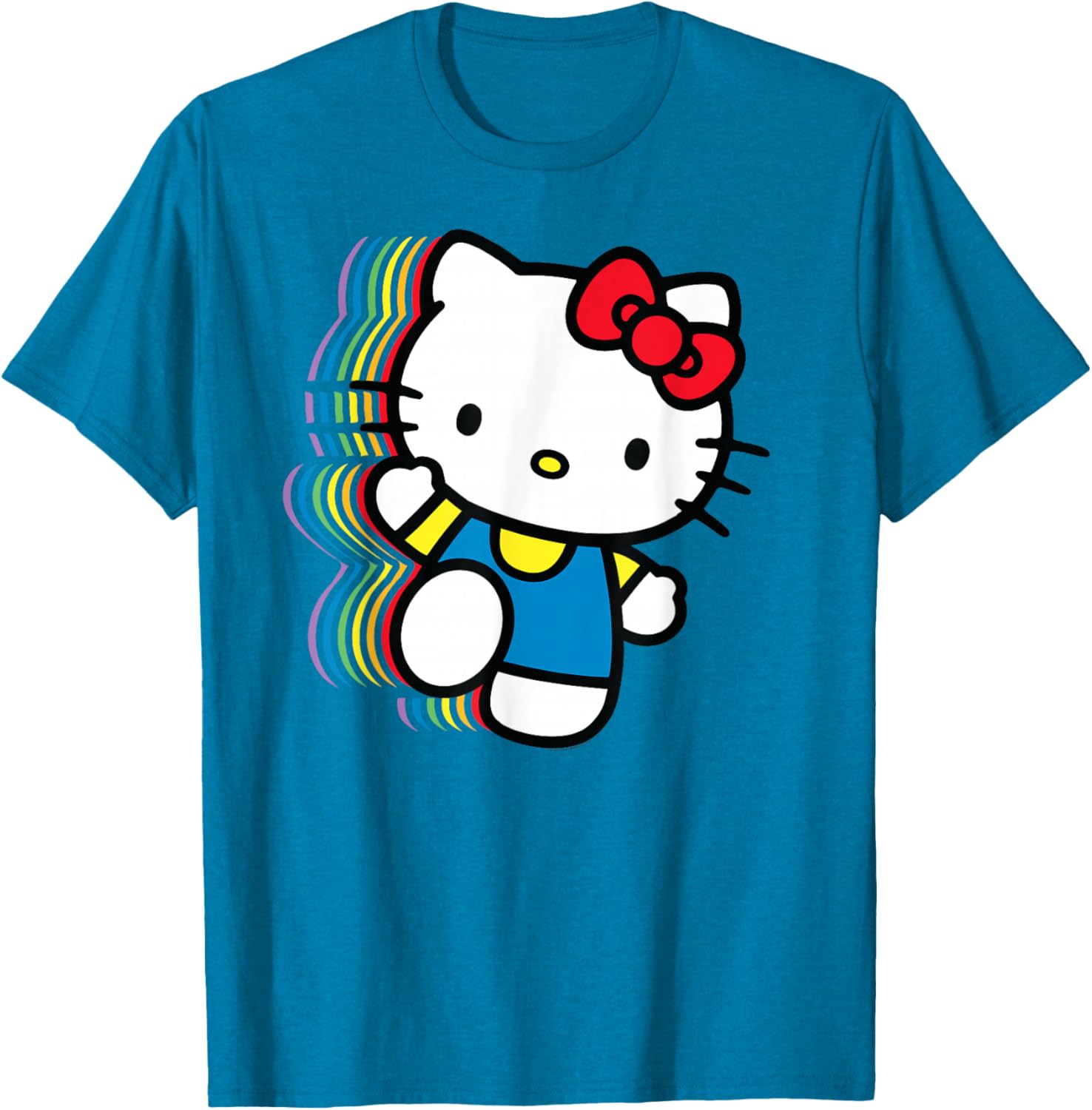 Hello Kitty Rainbow T-Shirt for Kids - Cute and Colorful Fashion Wear - 2