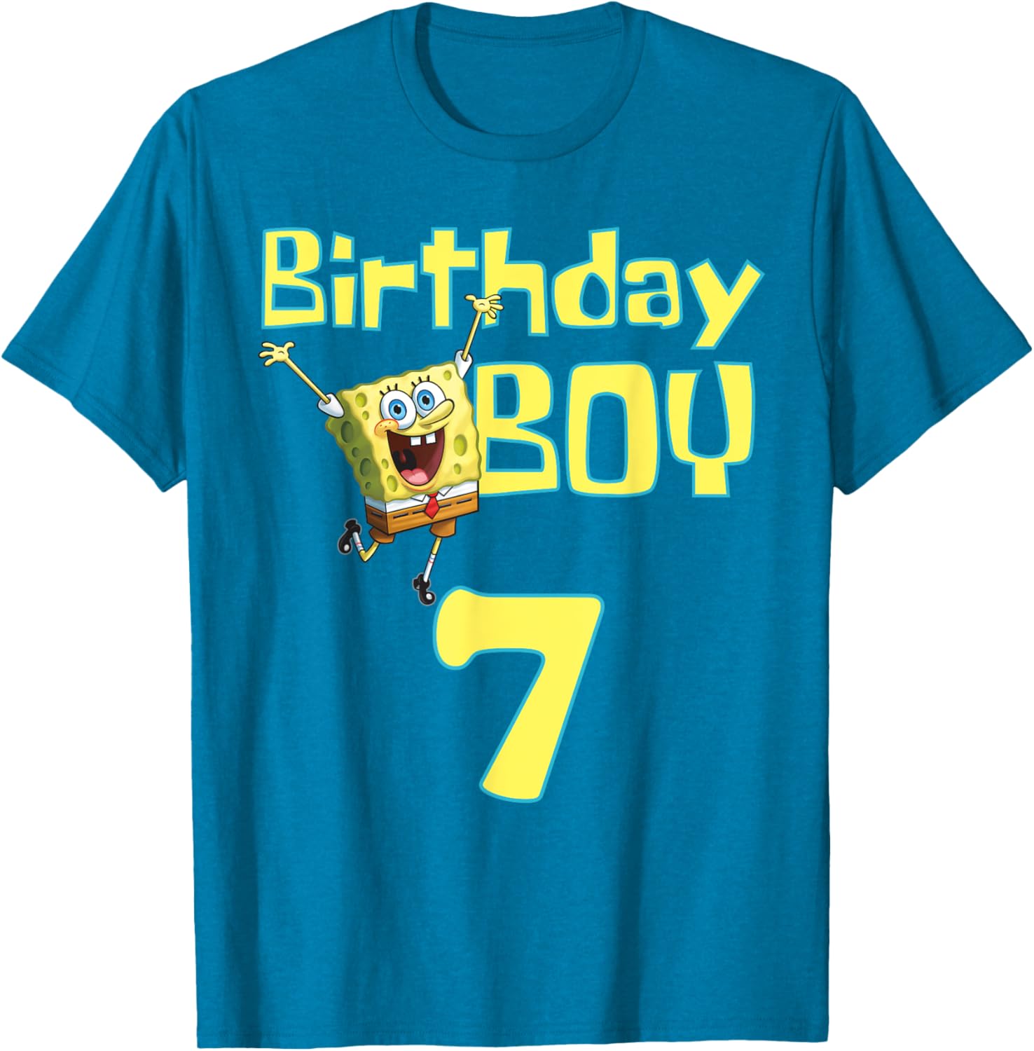 SpongeBob SquarePants Birthday Boy 7 T-Shirt for Fun Celebrations - 8