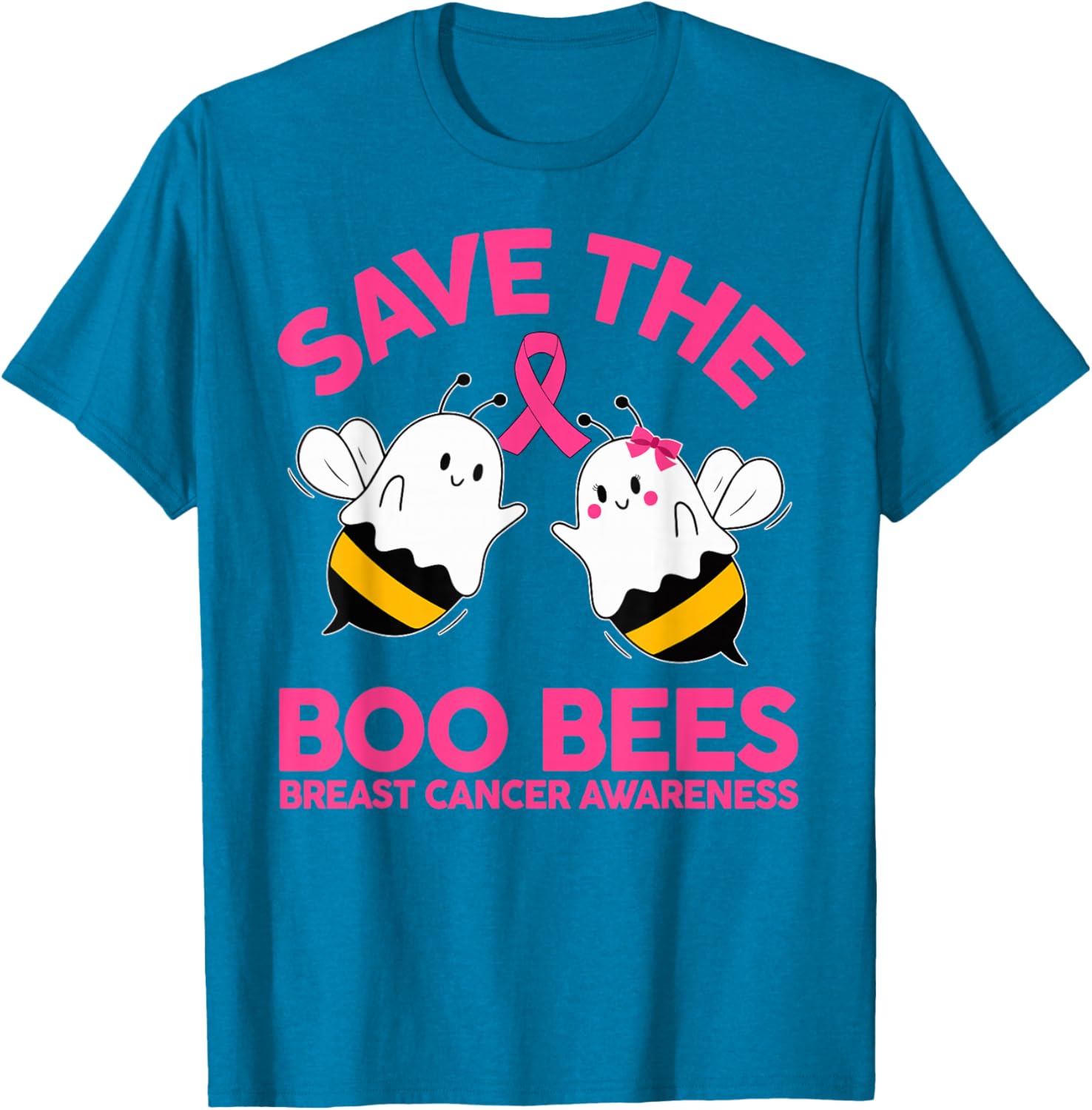 Save The Boobees Breast Cancer Halloween T-Shirt for Women - 12