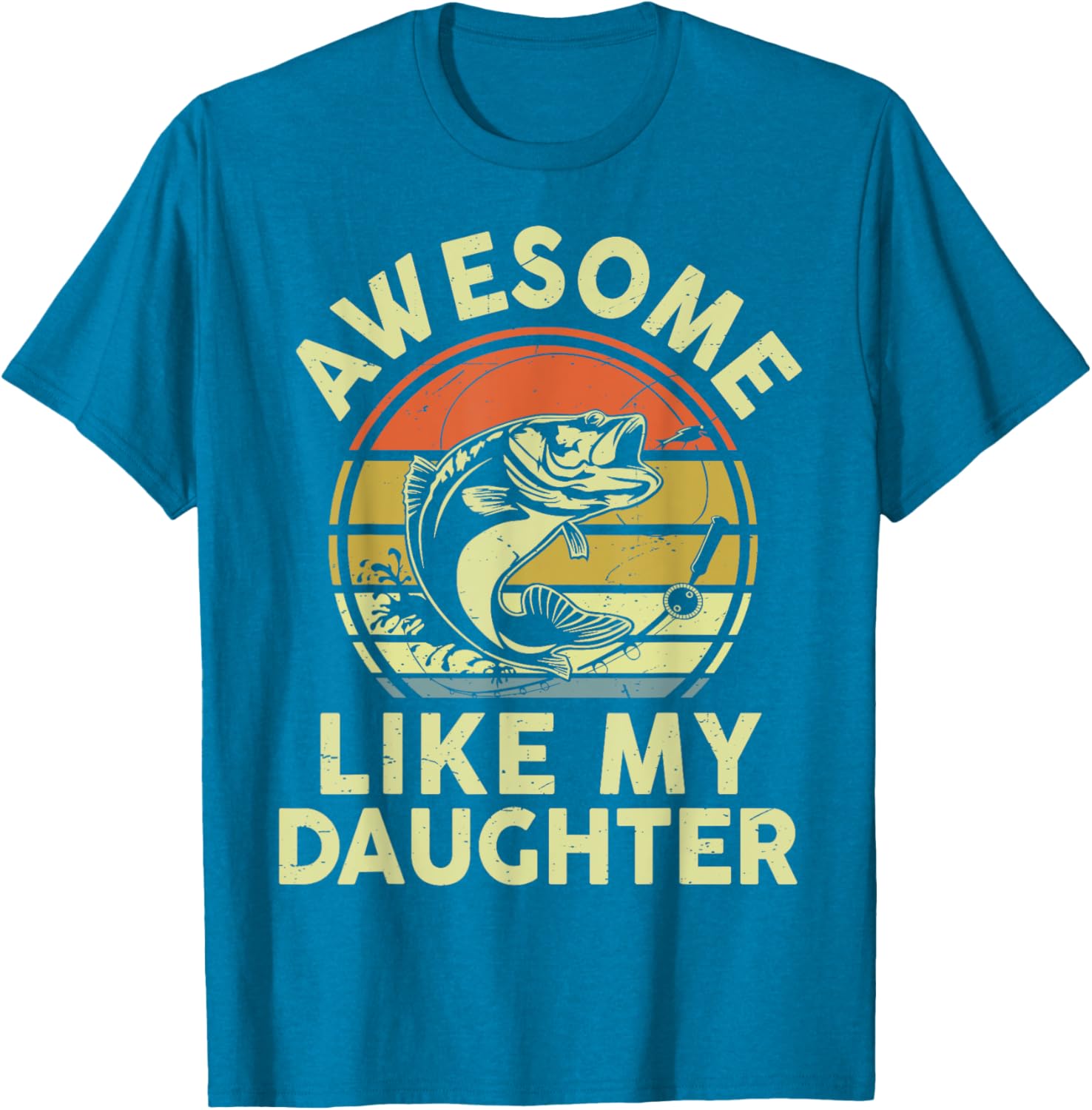 Bass Fish Dad T-Shirt Funny Papa Fishing Apparel for Daughters Love - 10