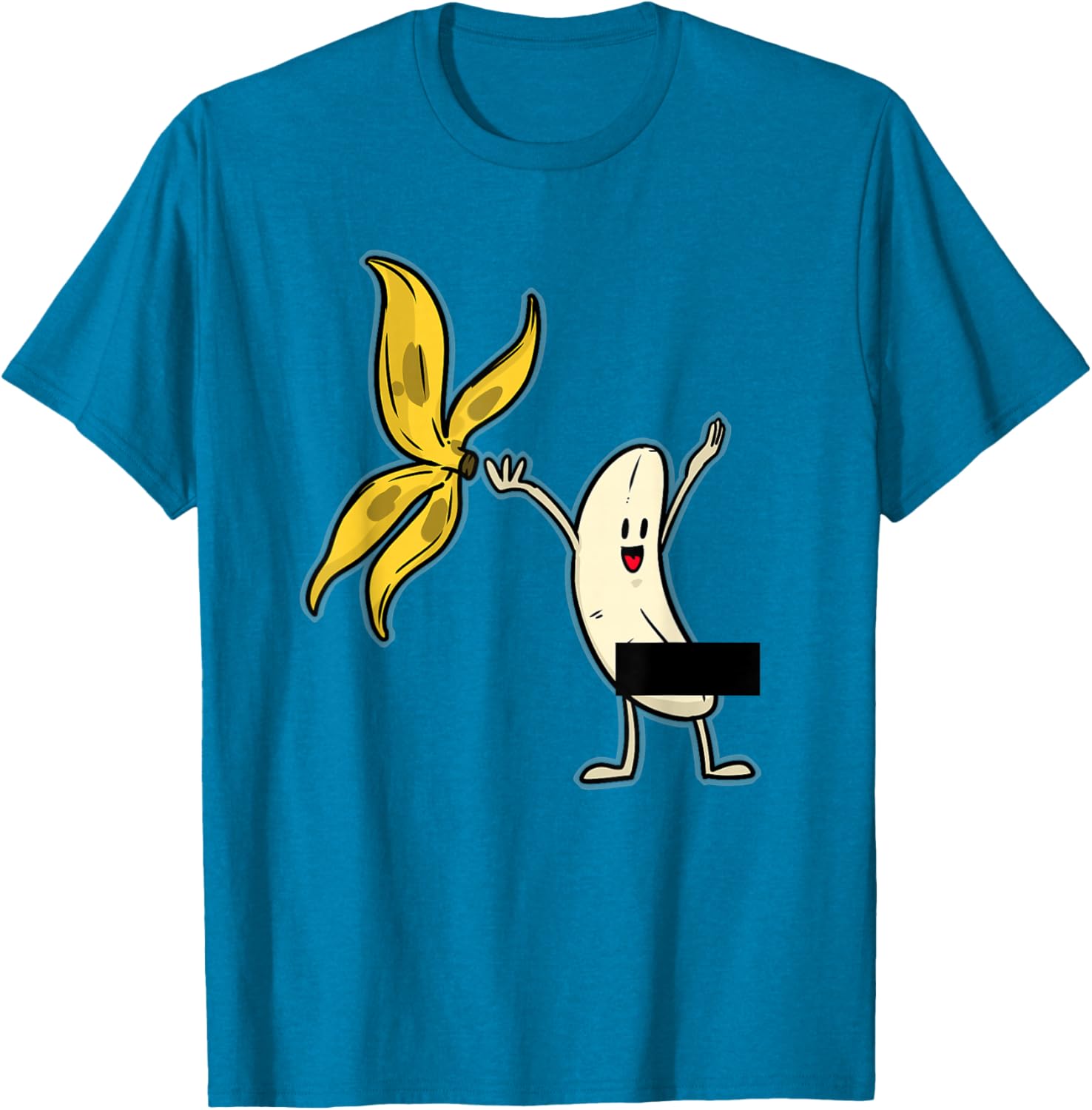 Funny Banana Striptease Censored Adult Tee Shirt for Humor Lovers - 16