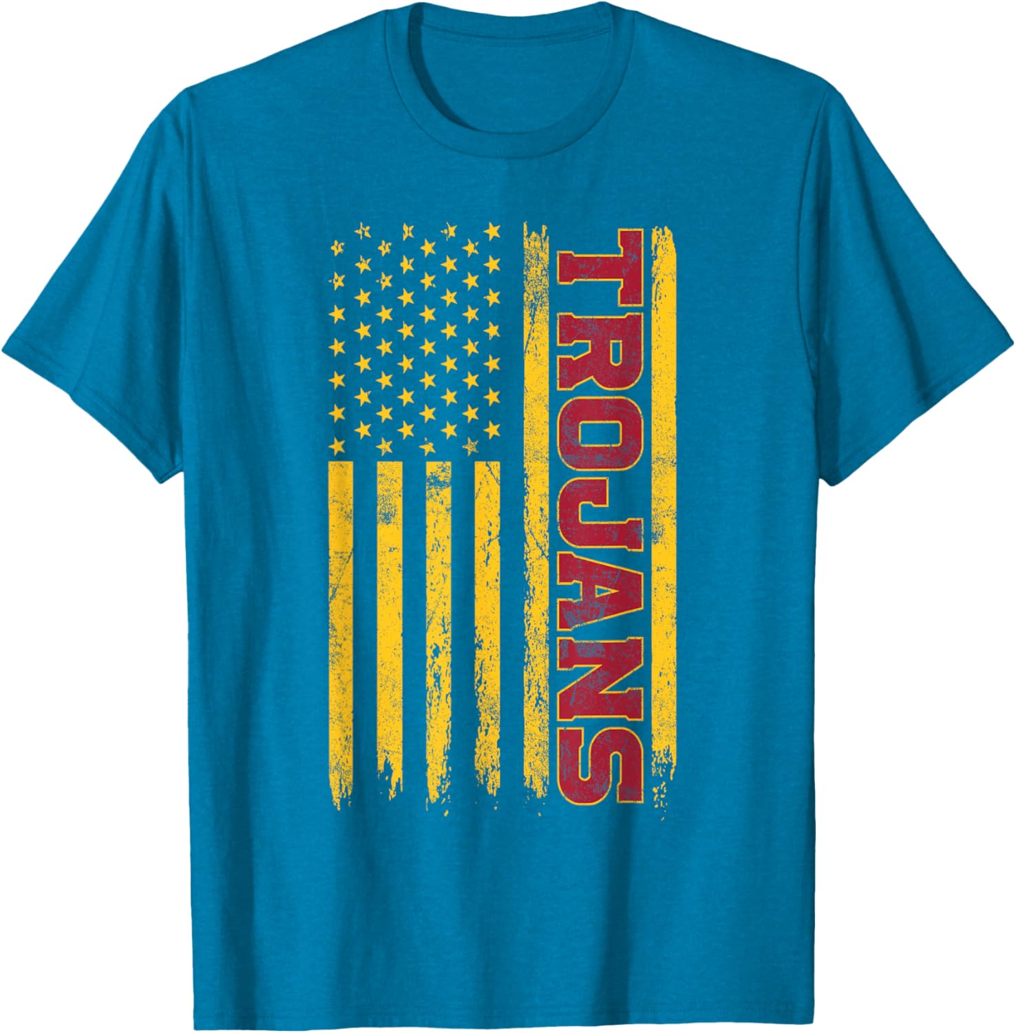 USC Trojans American Flag T-Shirt for Sports Fans and Outdoors Fun - 5