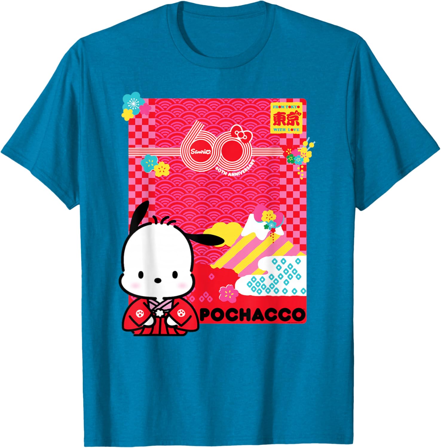 Pochacco Sanrio 60th Anniversary T-Shirt for Kids and Adults - 3