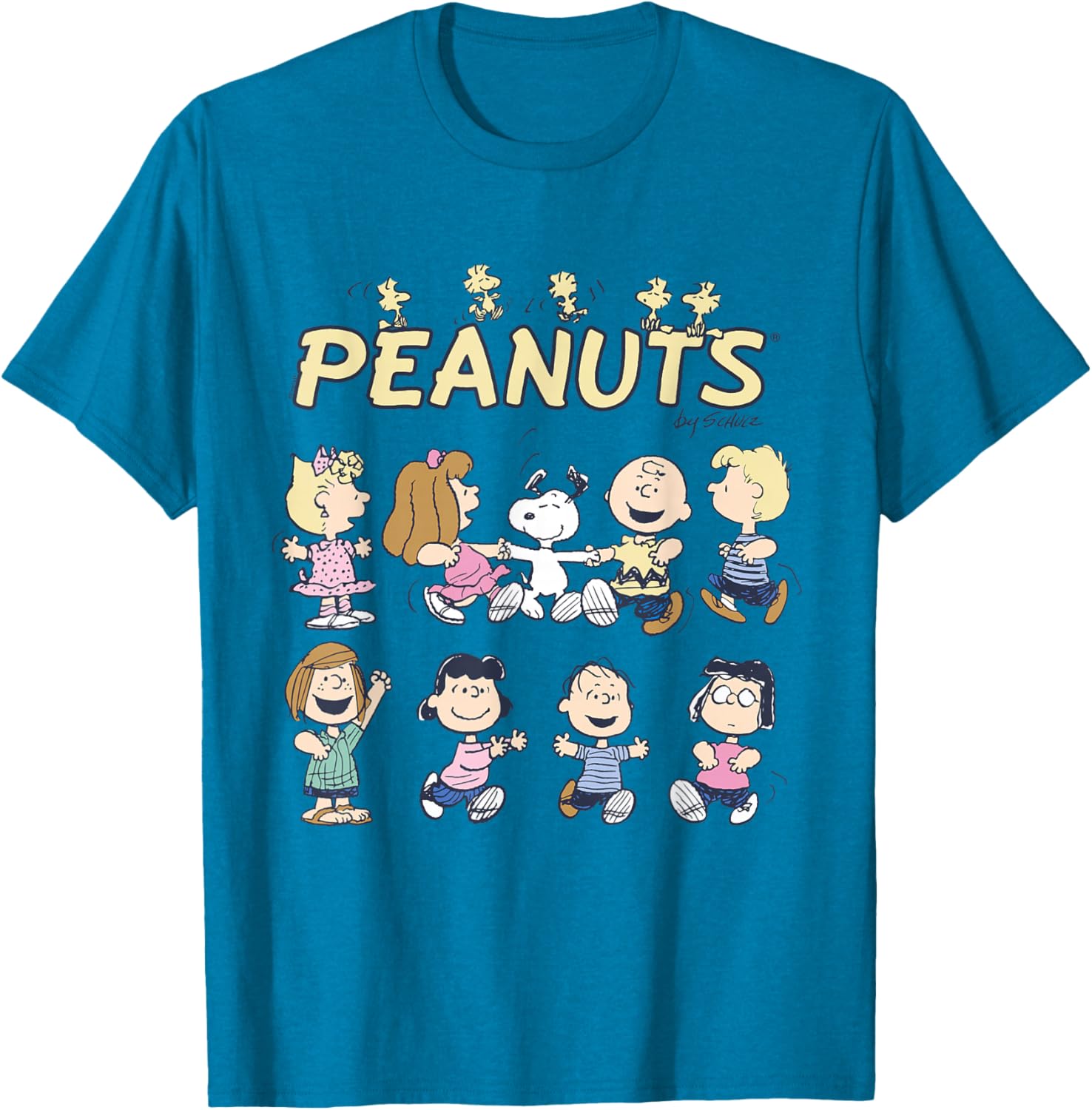 Peanuts Snoopy and Friends Dancing Short Sleeve T-Shirt for Fun Style - 2