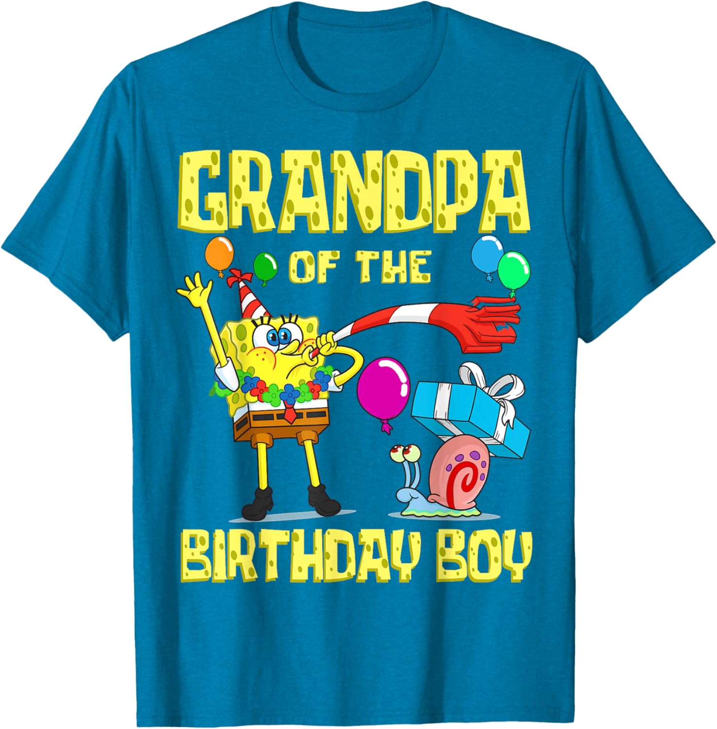 SpongeBob Grandpa of the Birthday Boy Theme Party T-Shirt for Kids - 13