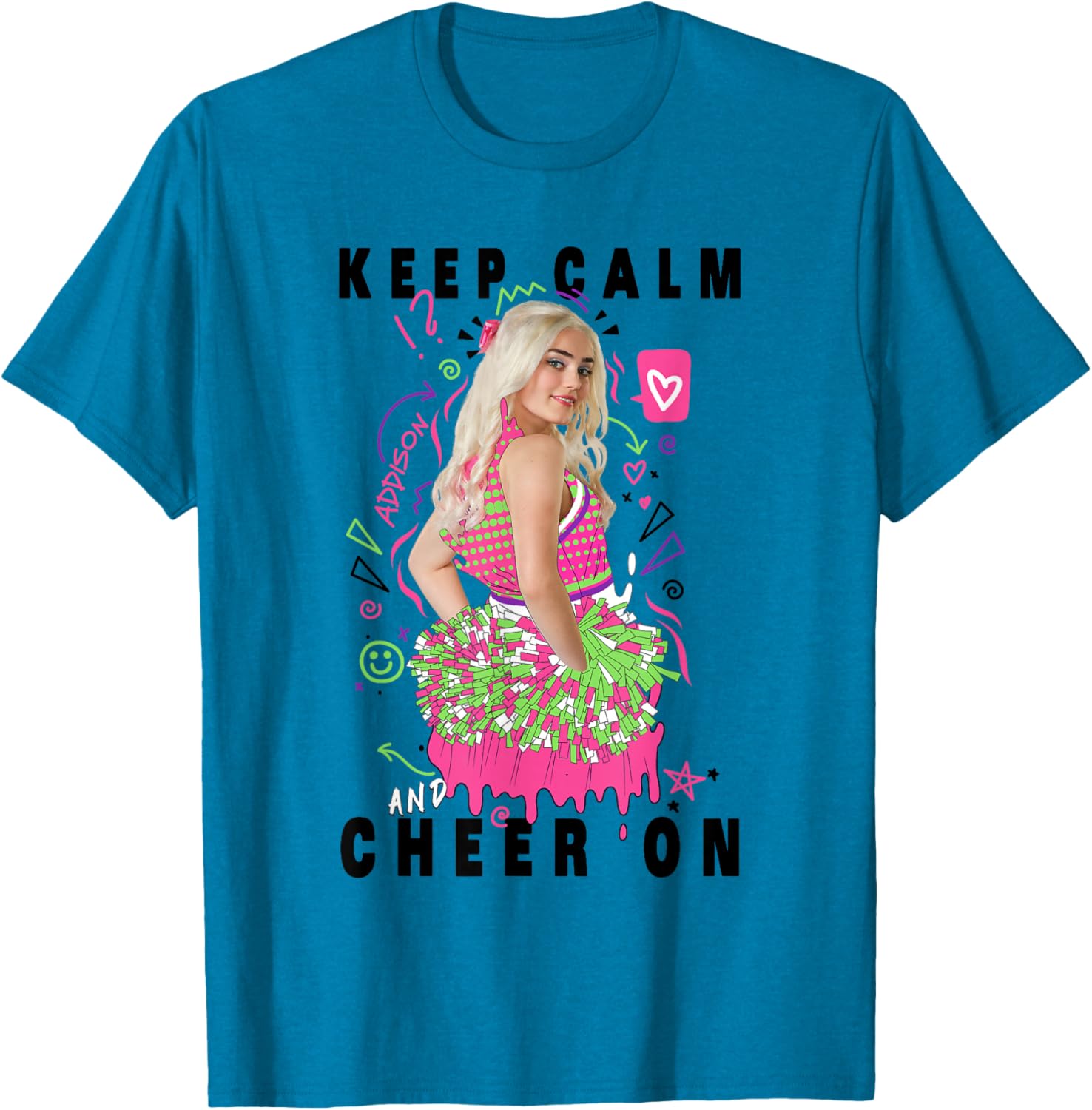 Disney Channel Zombies 2 Addison Keep Calm Cheer On T-Shirt for Fans - 17