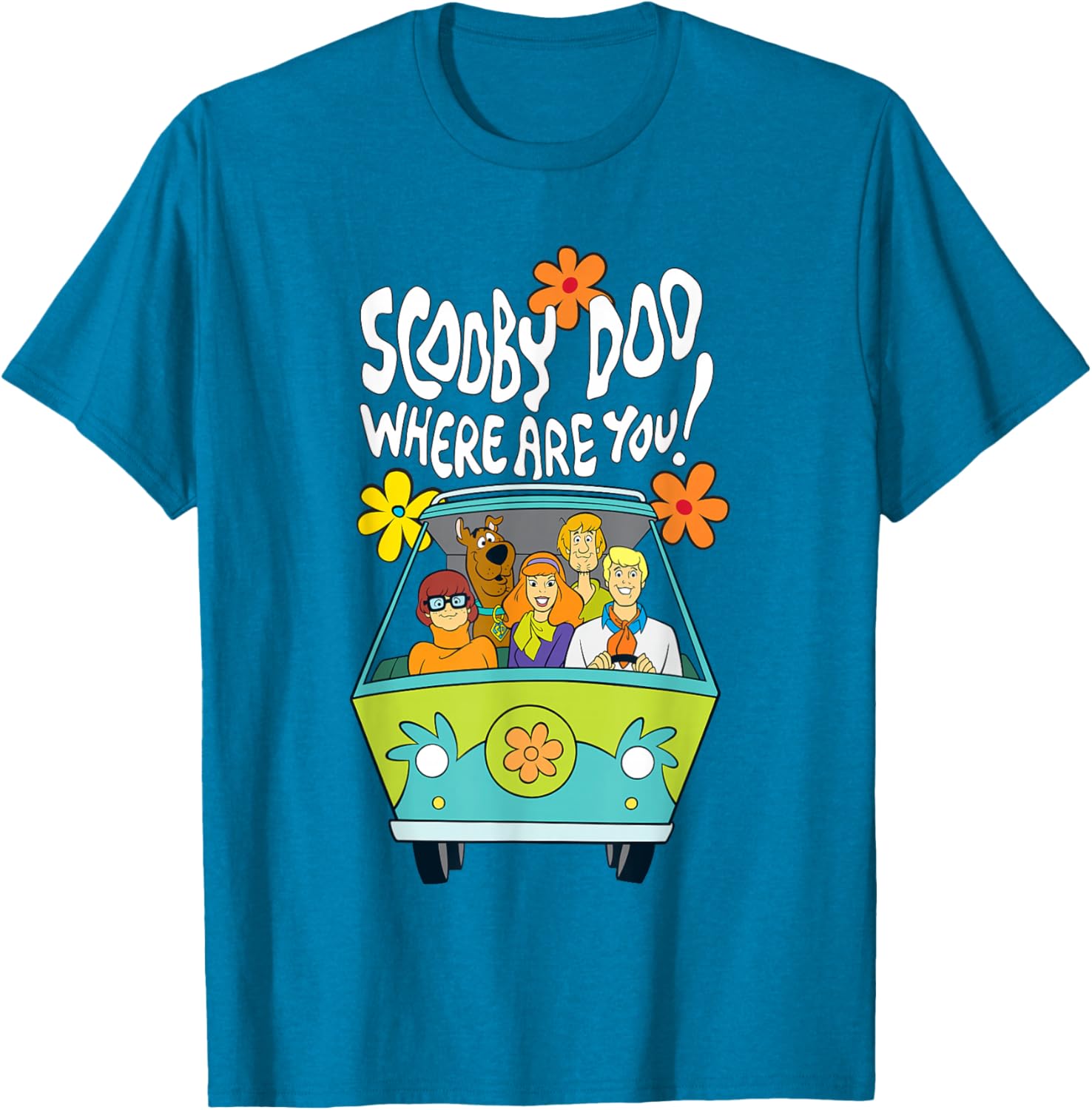 Scooby-Doo Vintage Mystery Machine Floral T-Shirt for Fun Style - 6