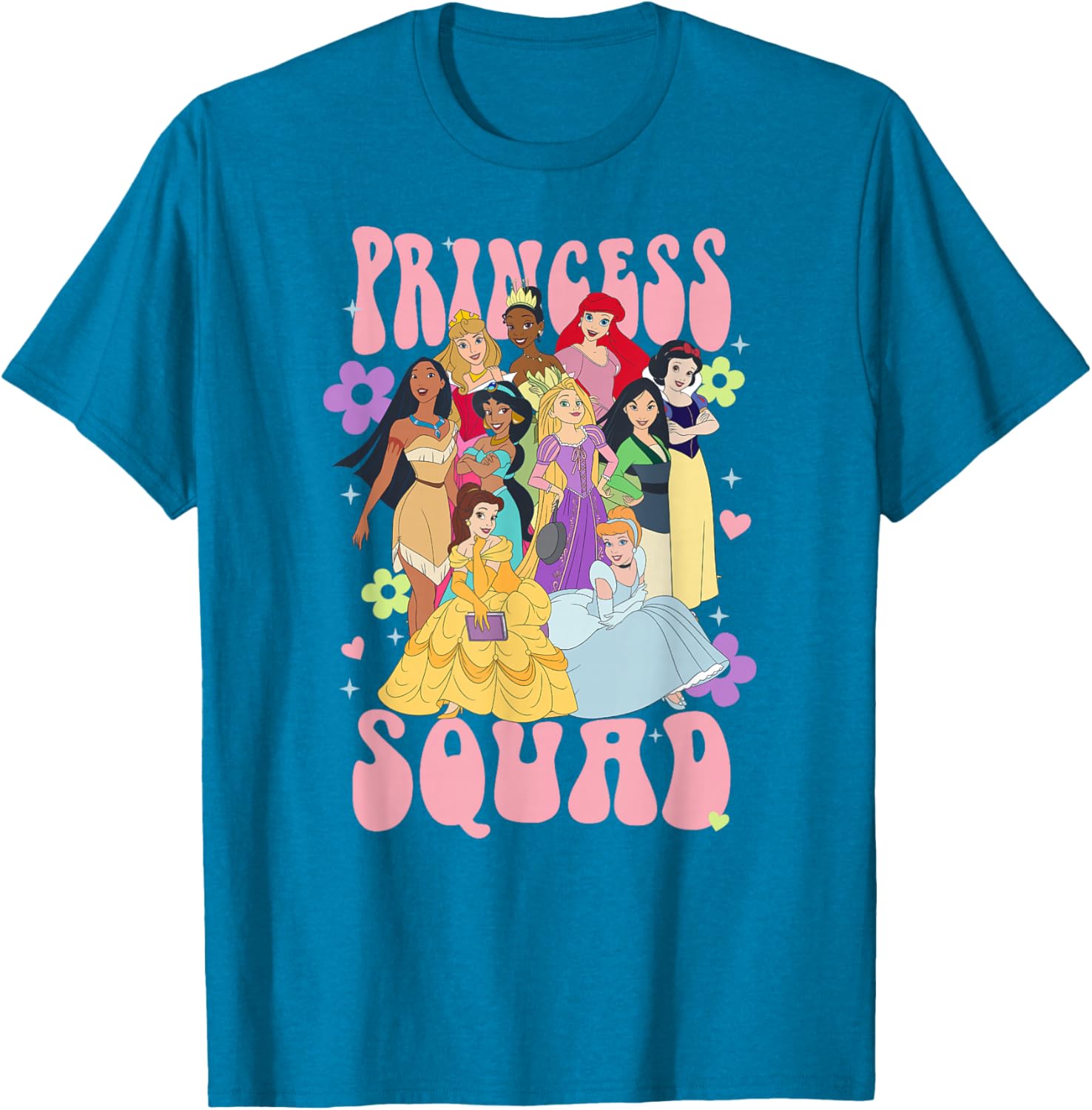 Disney Princess Epic Squad Girl Power Floral T-Shirt for Girls - 11
