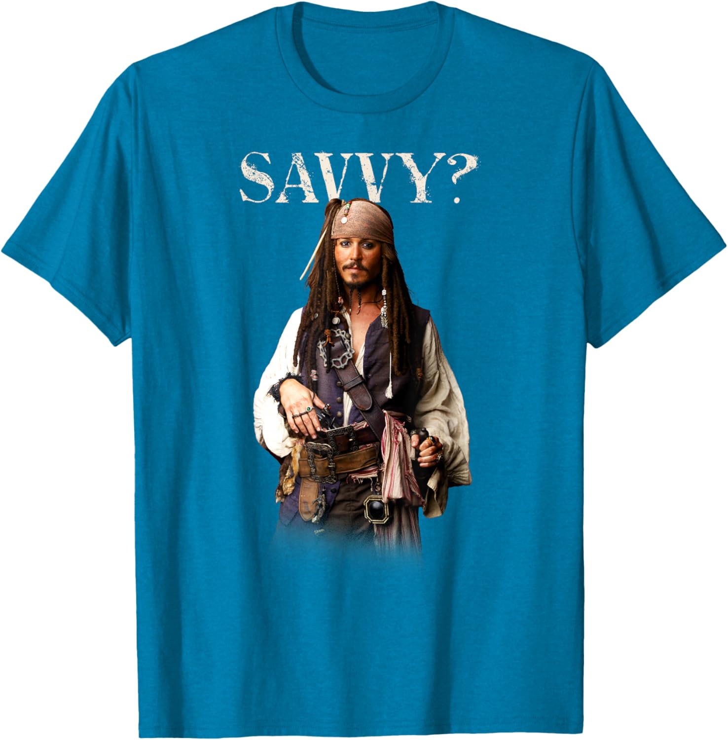 Disney Pirates of the Caribbean Captain Jack Sparrow T-Shirt for Fans - 1