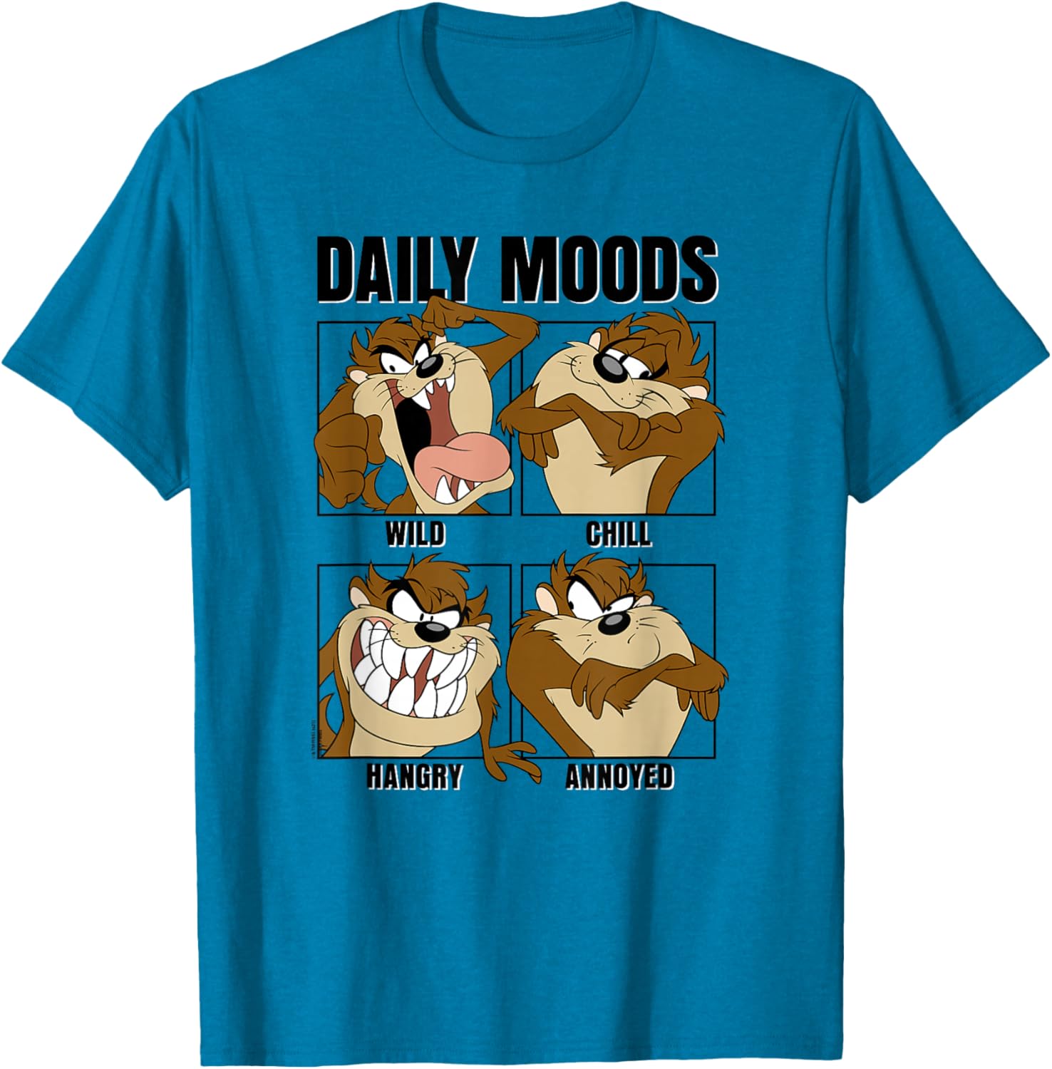 Looney Tunes Tazmanian Devil Daily Moods Panel T-Shirt for Fun Lovers - 10