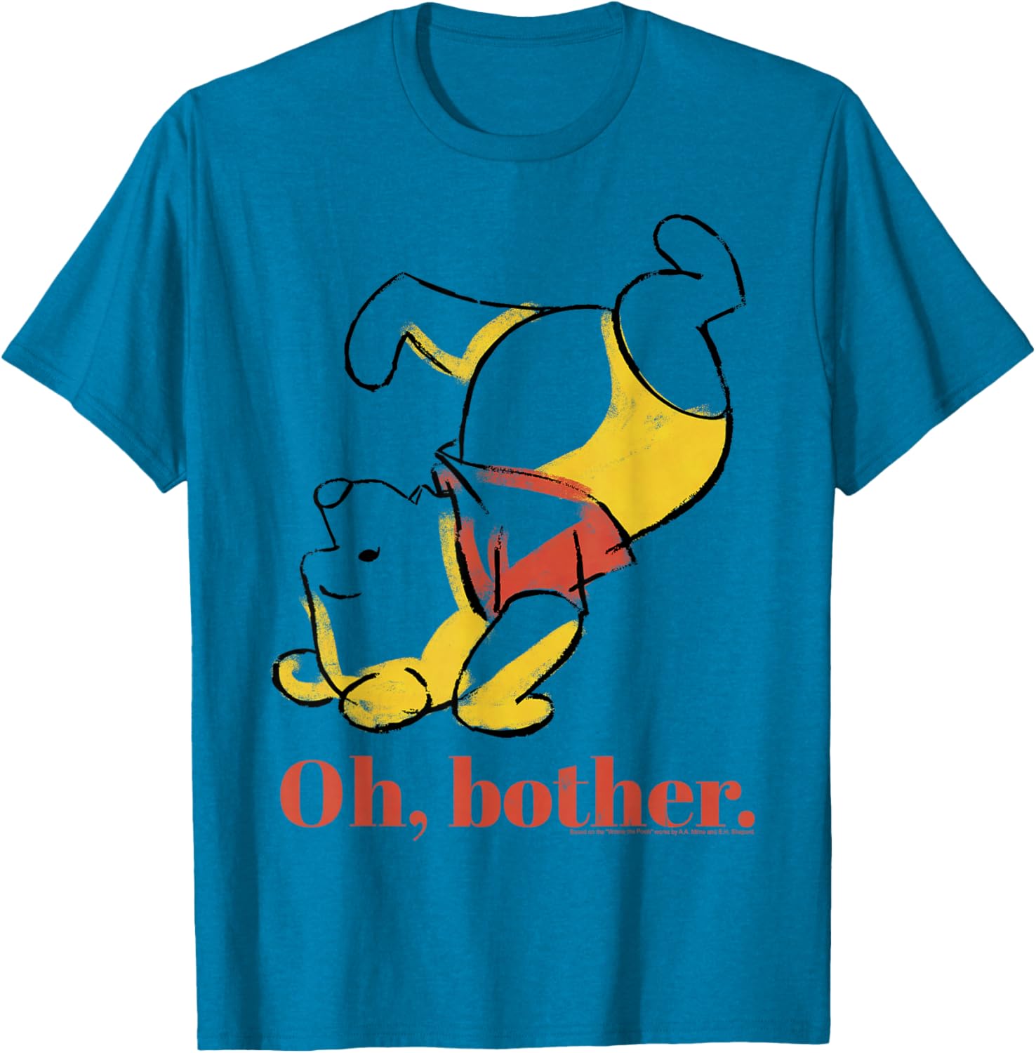 Cute Disney Winnie The Pooh Oh Bother Sketch T-Shirt for Kids and Adults - 1