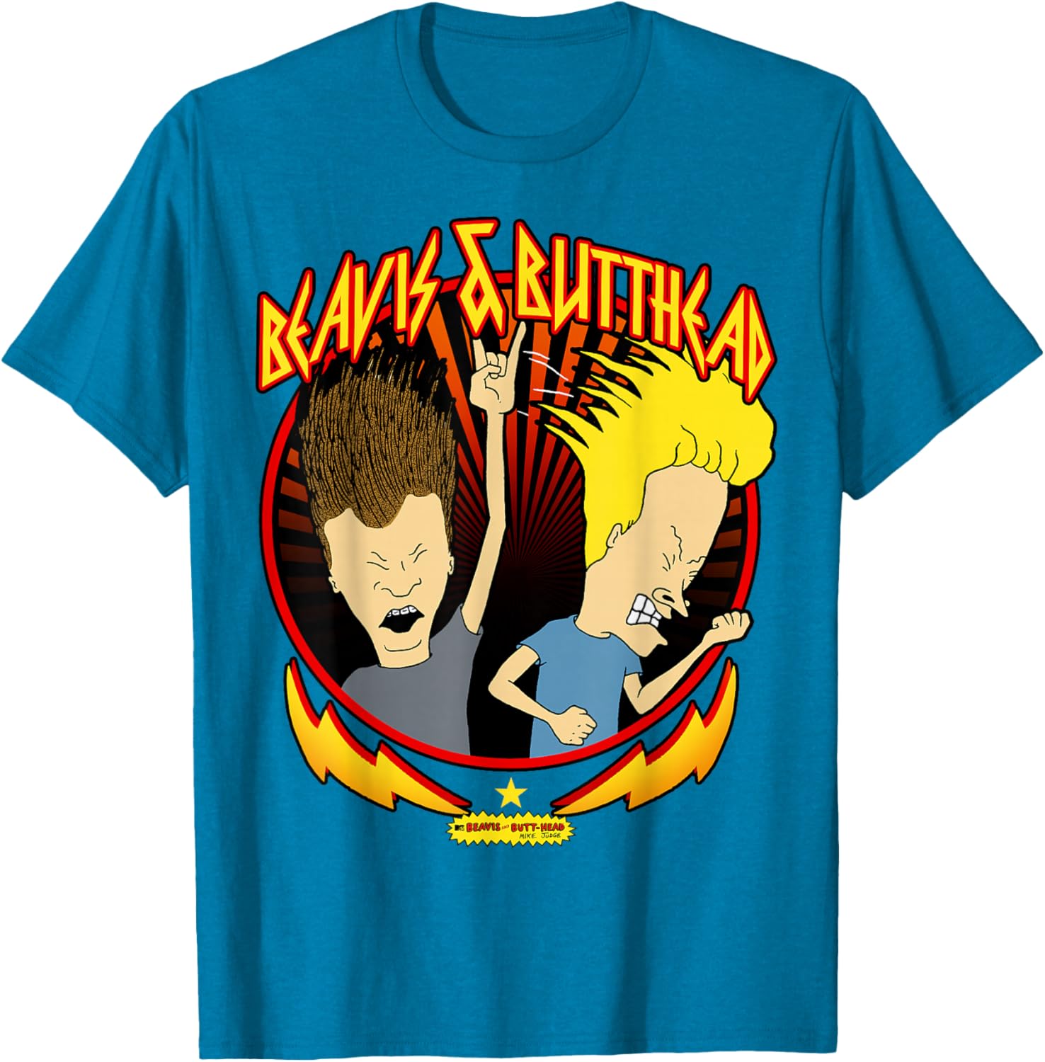 Beavis and Butt-Head Metal Colors Rock Out Graphic T-Shirt for Fans - 7