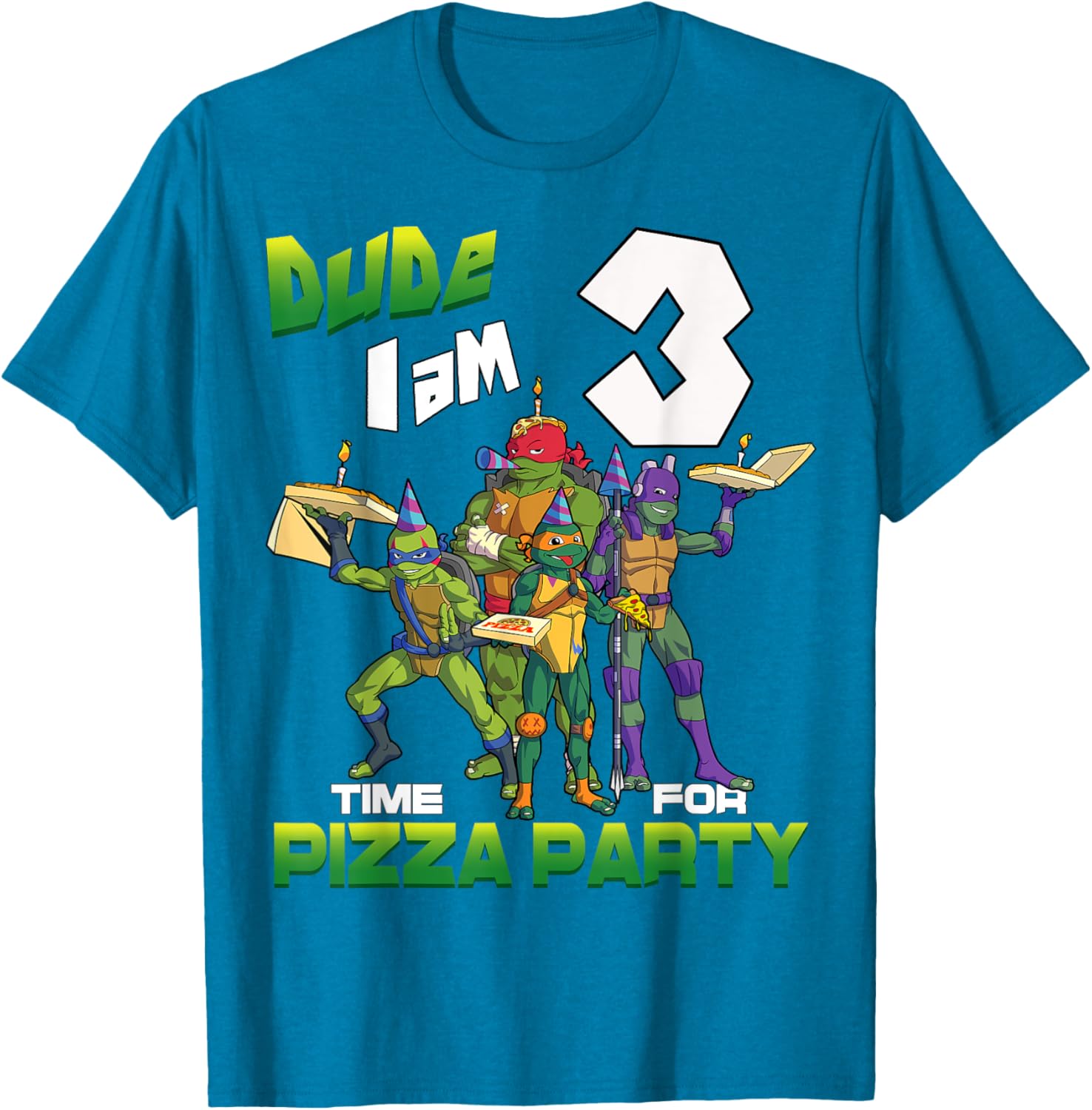 Mademark TMNT 3rd Birthday T-Shirt for Boys - Turtles Pizza Party Fun - 15