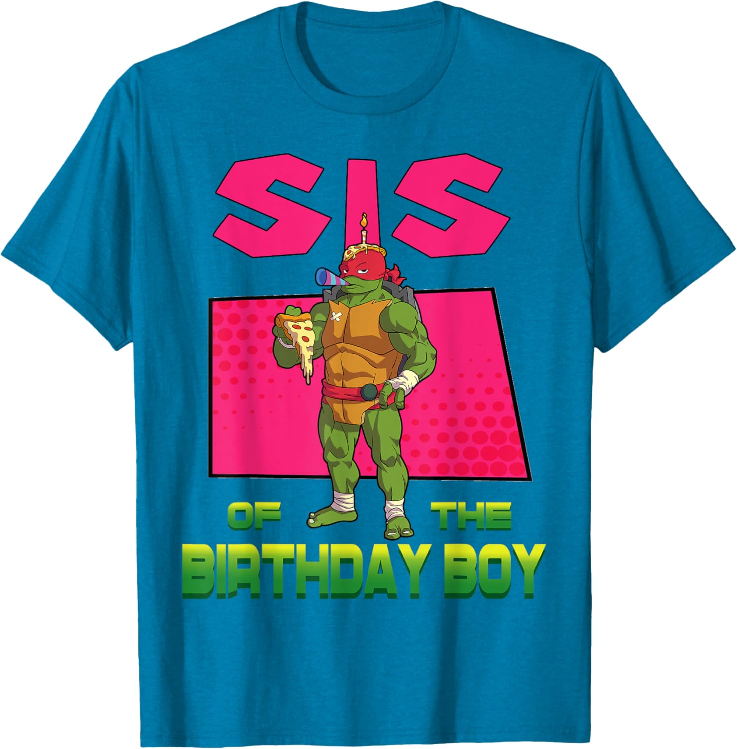 Mademark TMNT Raph Sister Pizza Party T-Shirt for Birthday Fun - 17