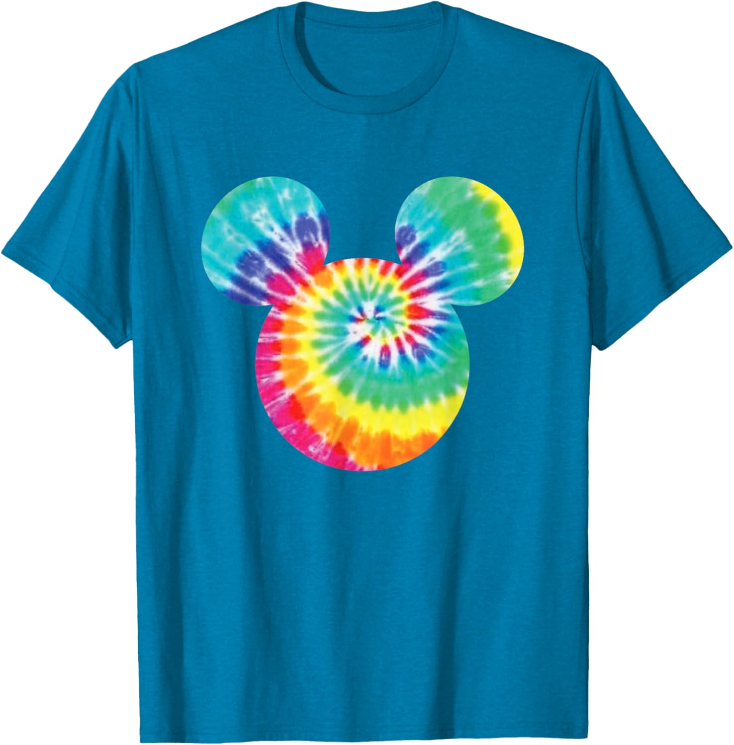 Disney Mickey Mouse Rainbow Tie-Dye Short Sleeve T-Shirt for Fun Style - 23