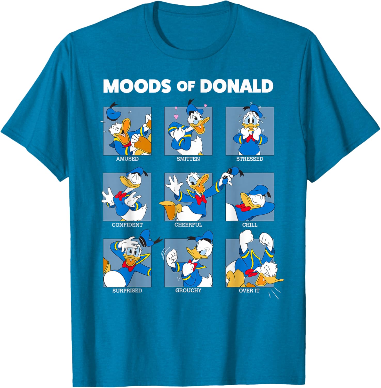 Mickey Mouse Donald Duck Mood Short Sleeve T-Shirt for Kids and Adults - 7