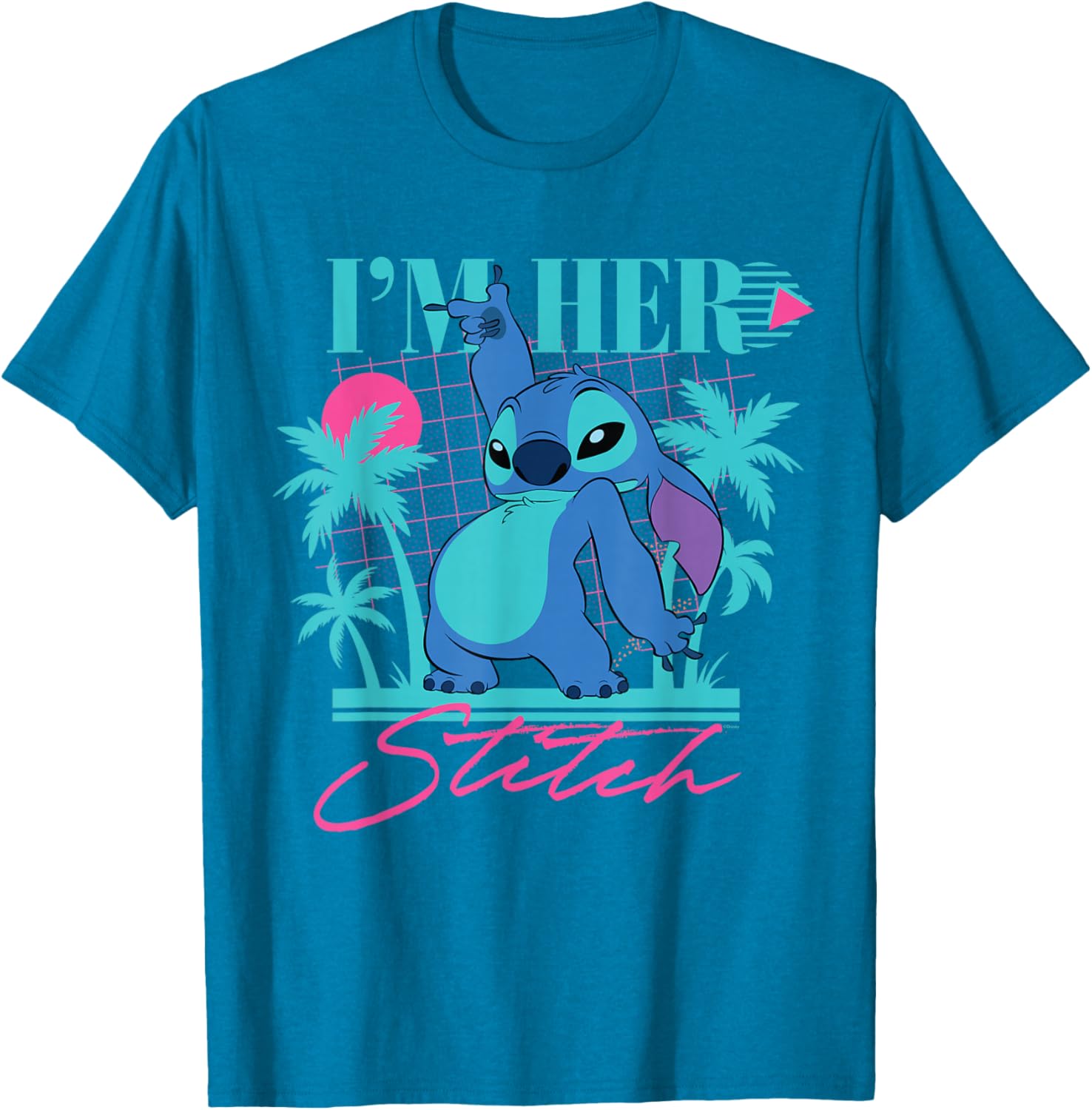 Disney Stitch Retro 90s Couples Matching I'm Her Stitch T-Shirt for Fun Love - 7