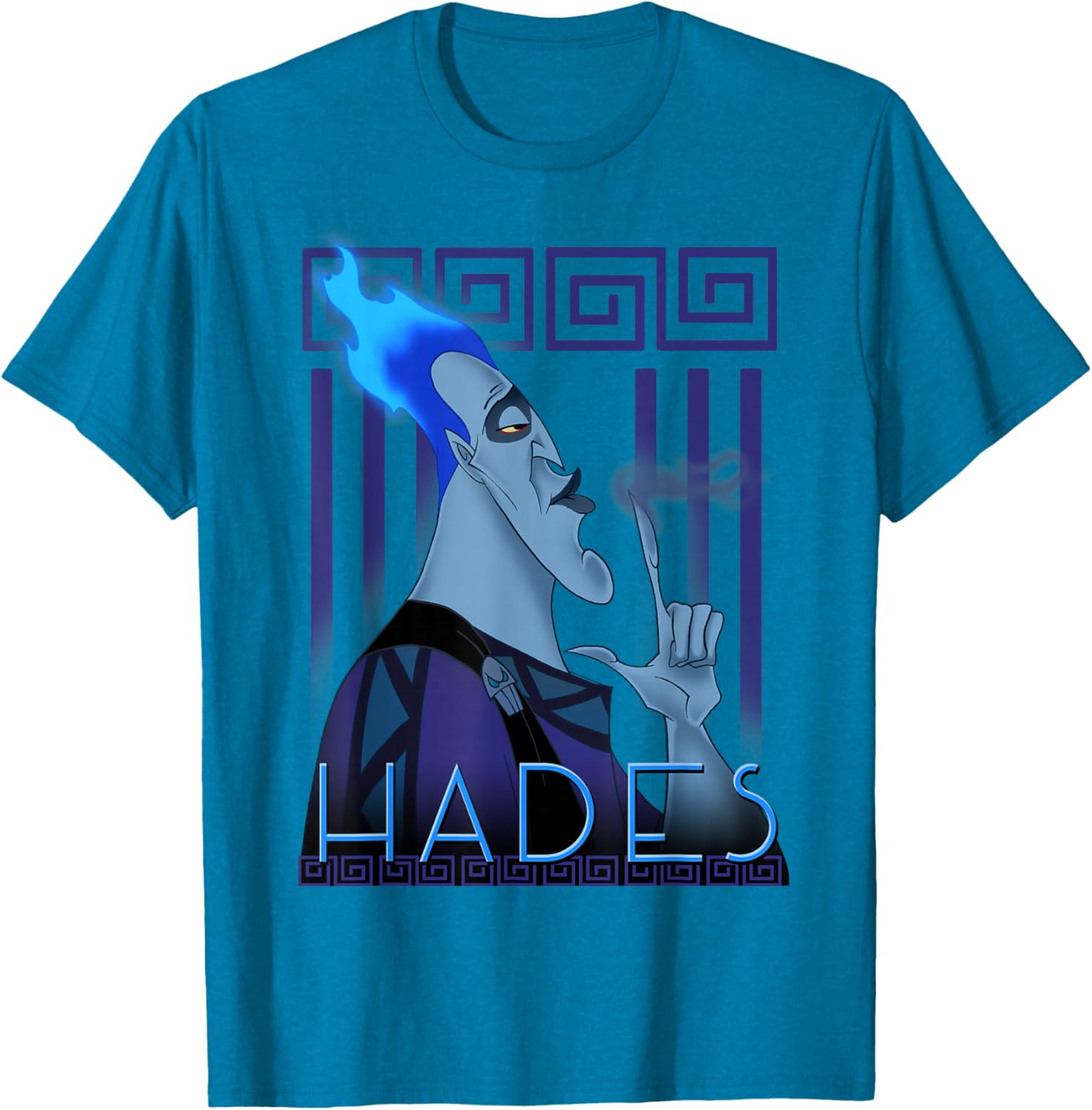 Disney Hercules Hades Geometric Portrait Graphic T-Shirt for Fans - 3