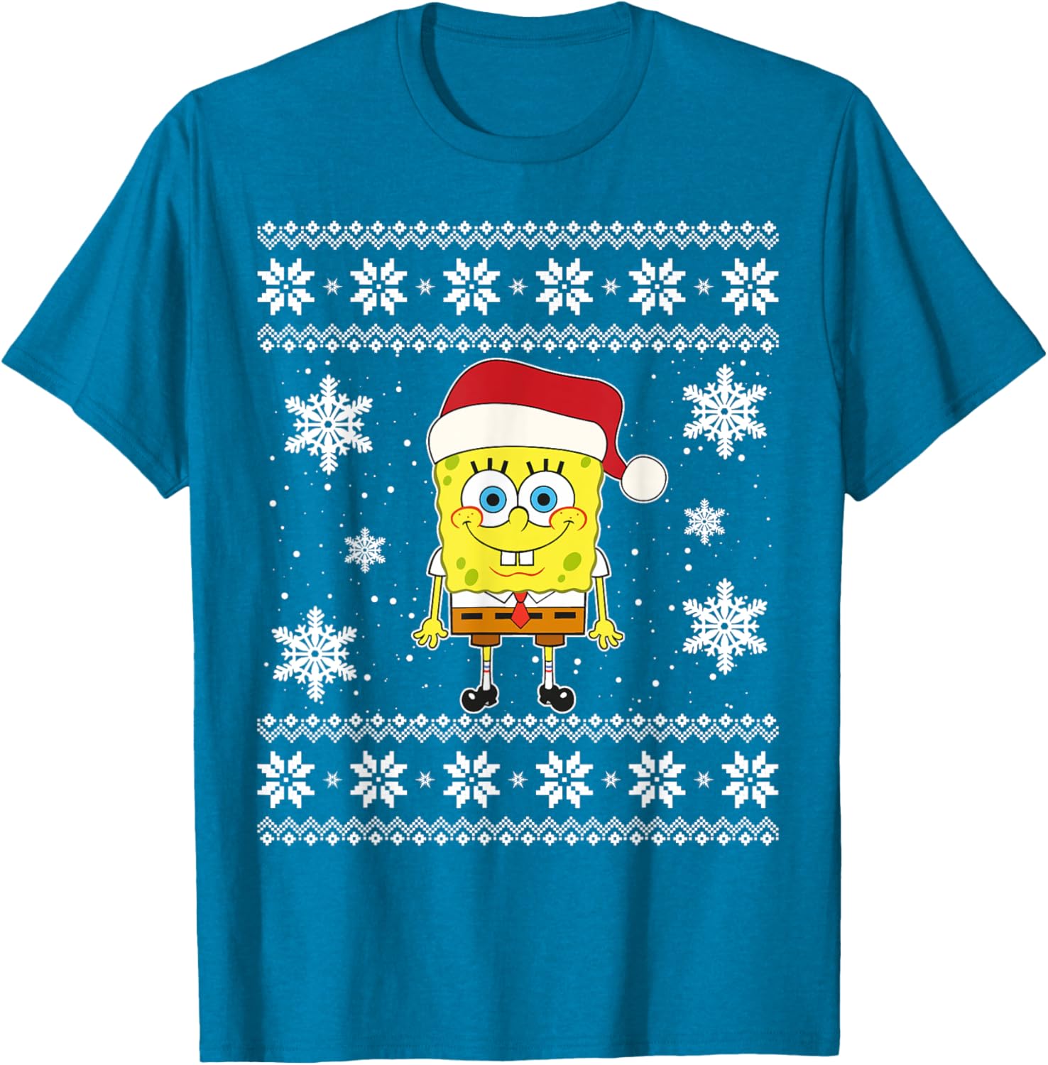 Mademark SpongeBob SquarePants Holiday Christmas Graphic T-Shirt for Fun - 19