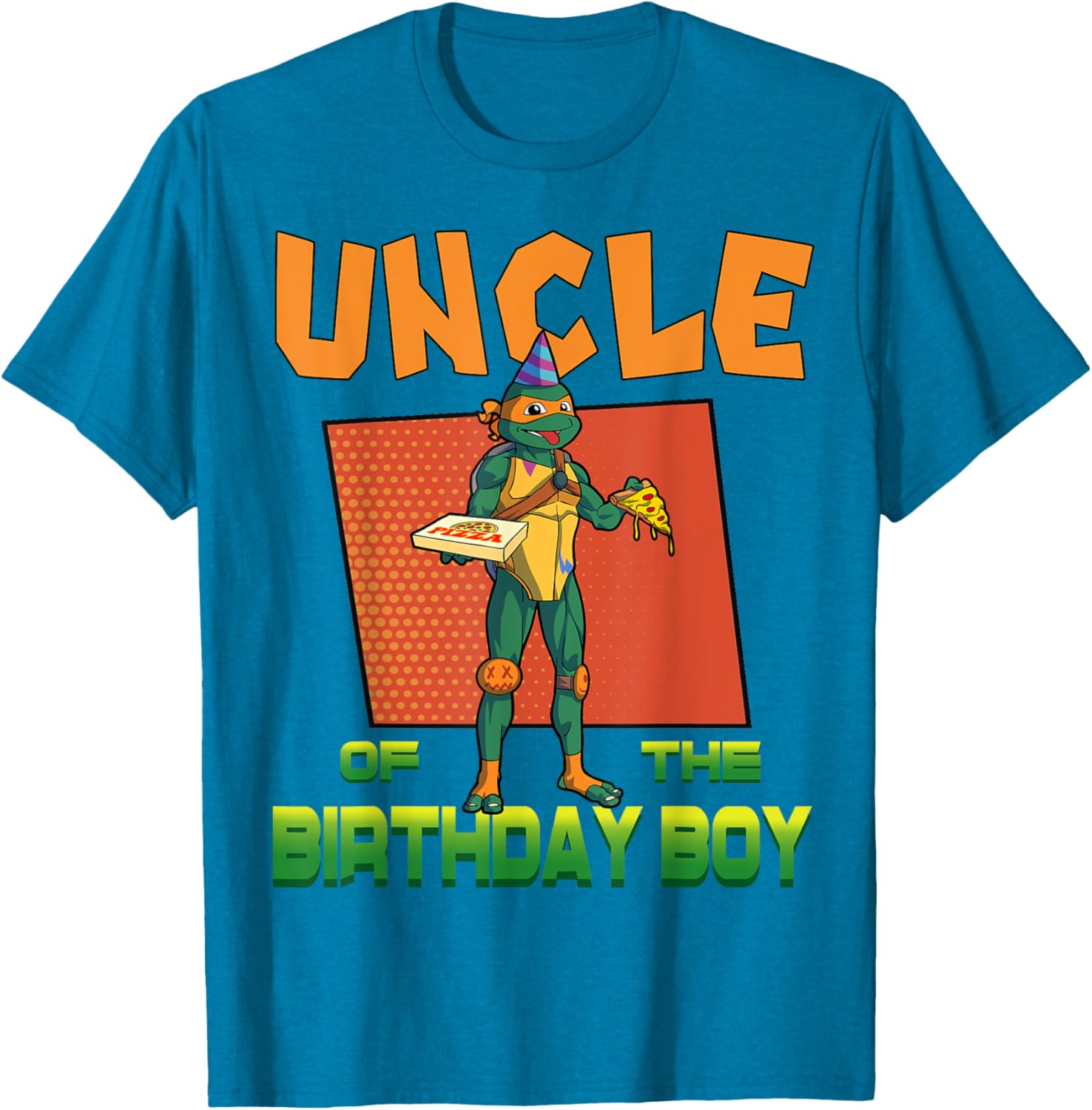 Mikey Uncle of the Birthday Boy Pizza Party T-Shirt - TMNT Fun Apparel - 7