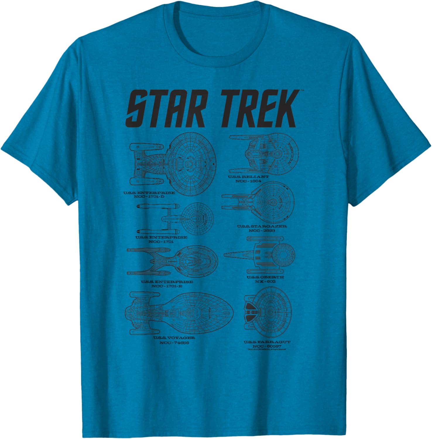 Star Trek Starfleet Enterprise Spaceship Textbook T-Shirt for Fans - 9