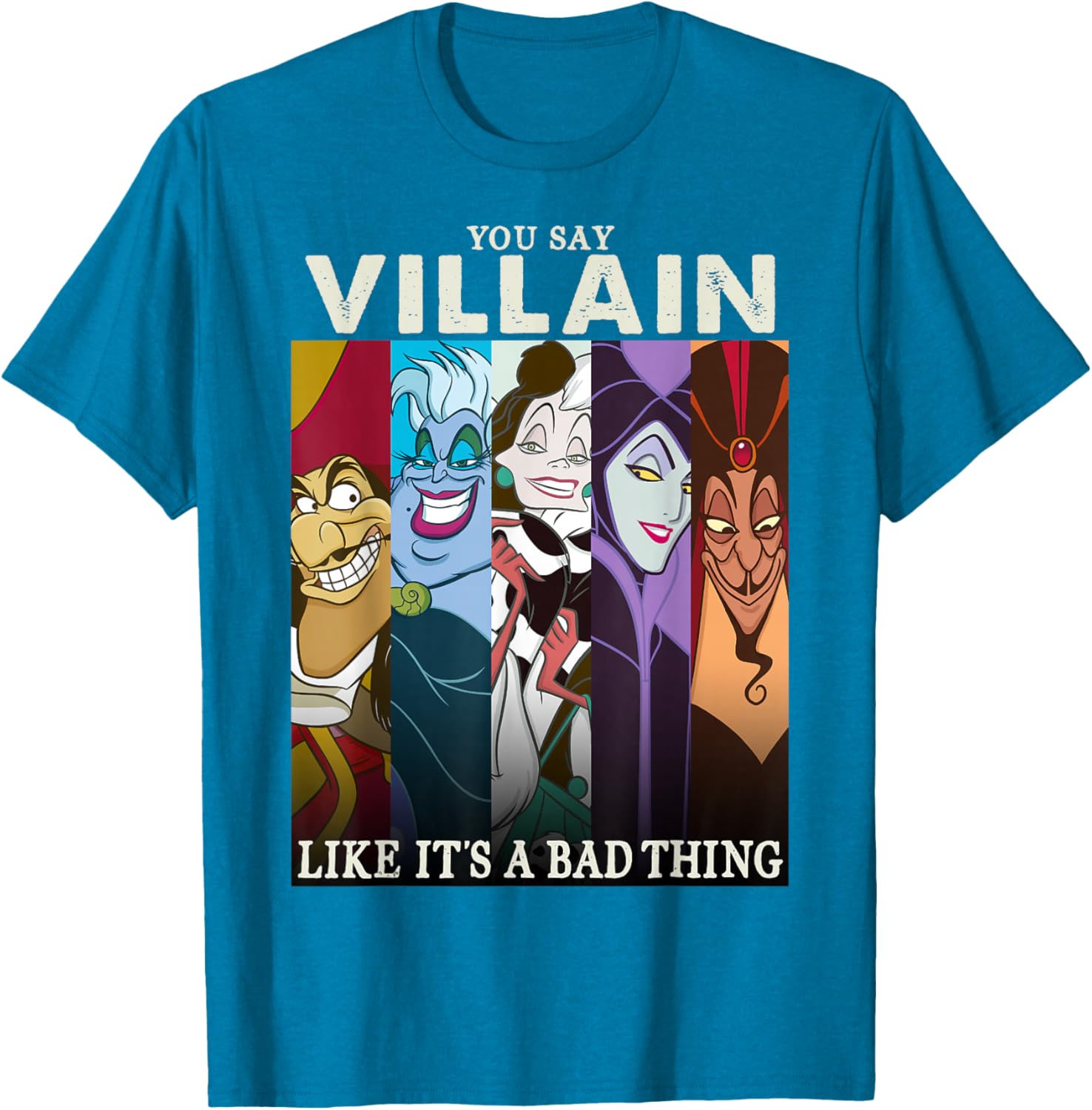 Funny Disney Villains Colorful Graphic T-Shirt for Fans and Collectors - 6