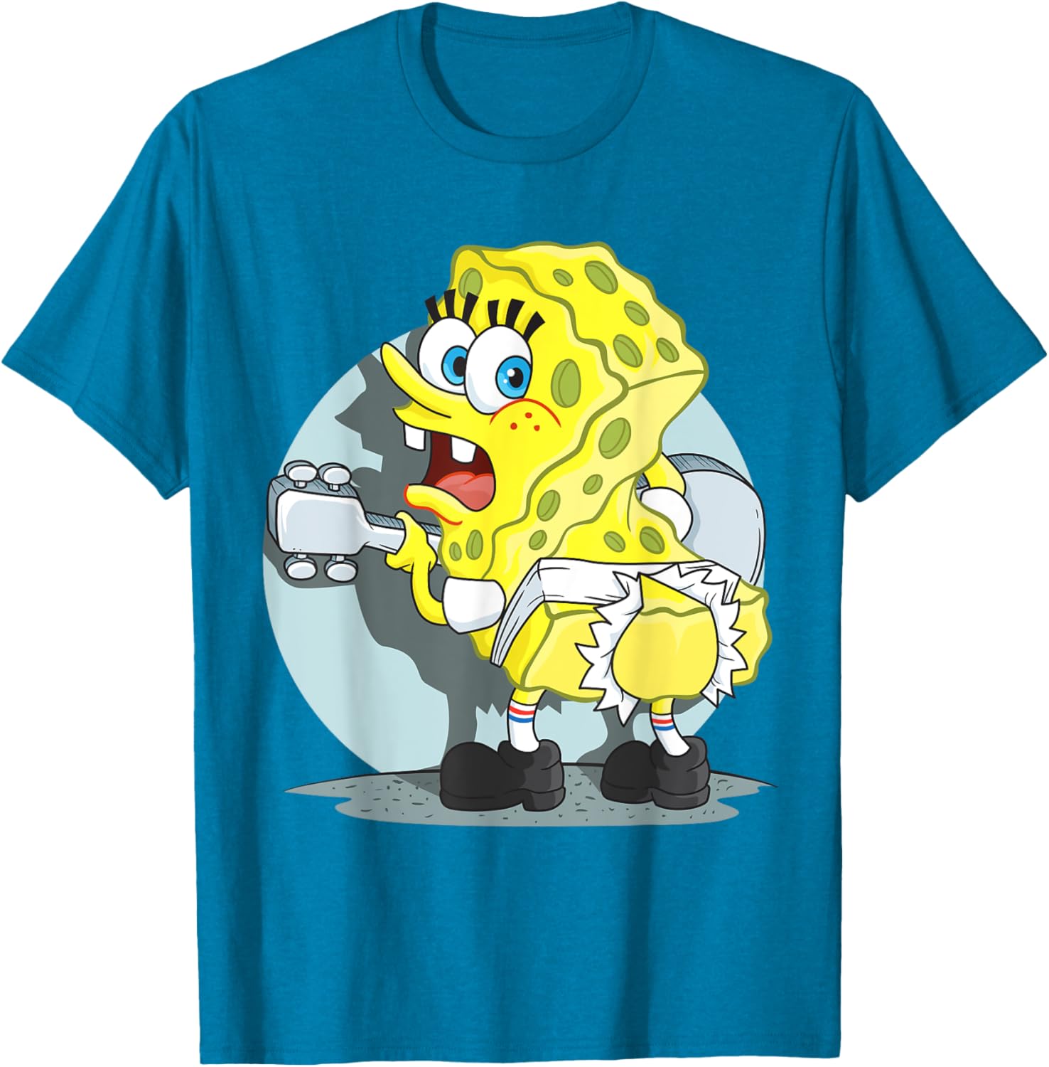 Mademark SpongeBob Ripped Pants T-Shirt Fun Clothing for Fans - 11
