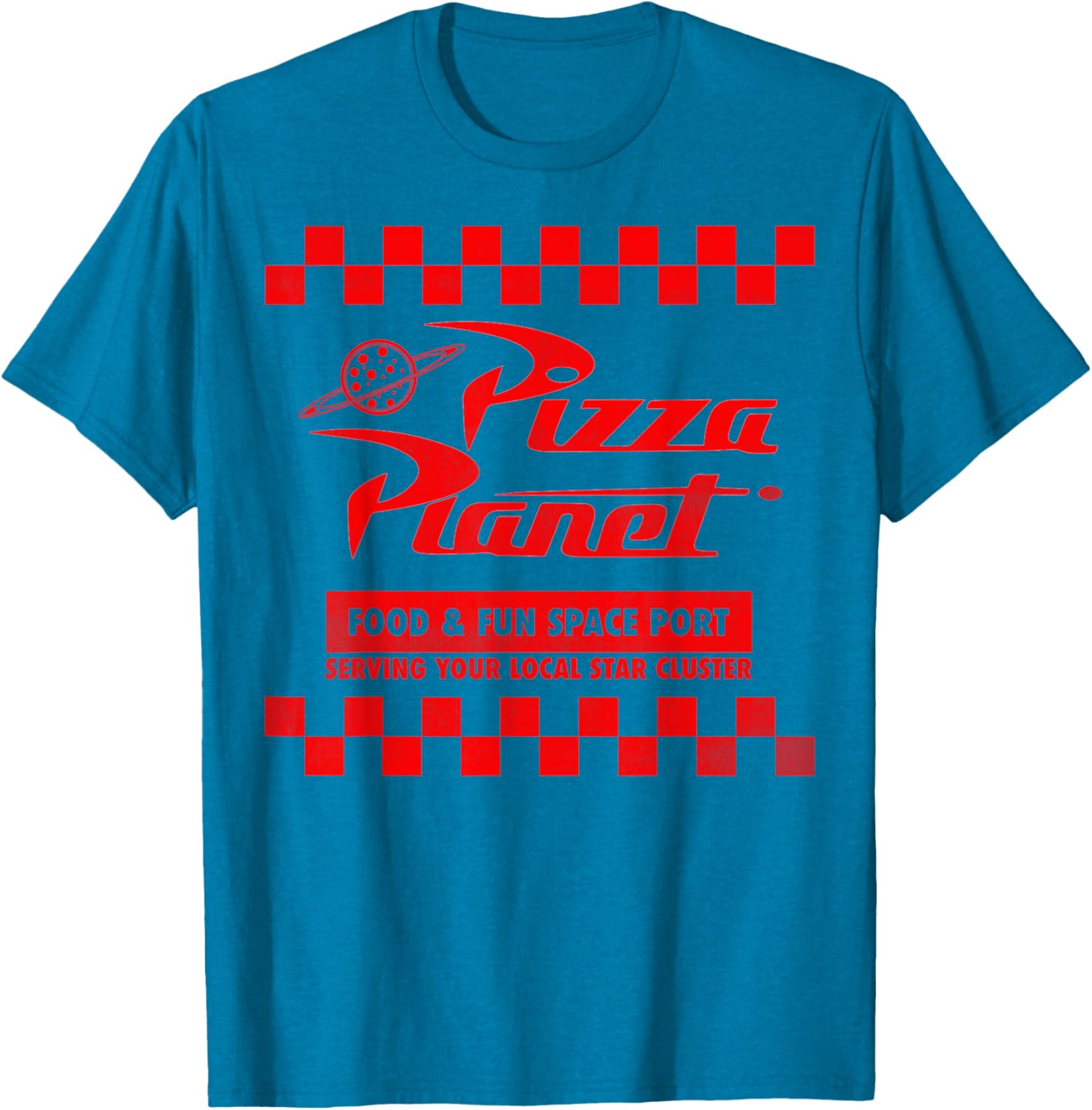 Disney Pixar Toy Story Pizza Planet Checkered Logo T-Shirt for Kids - 3