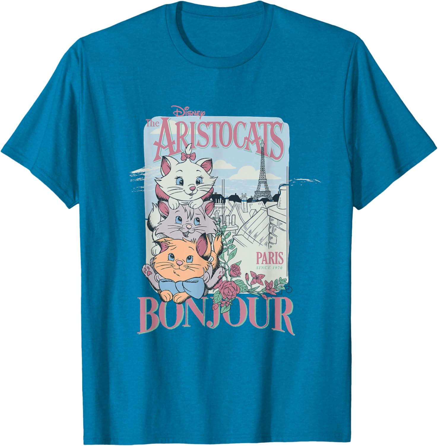 Disney Aristocats Bonjour Paris Vintage T-Shirt for Cat Lovers - 7