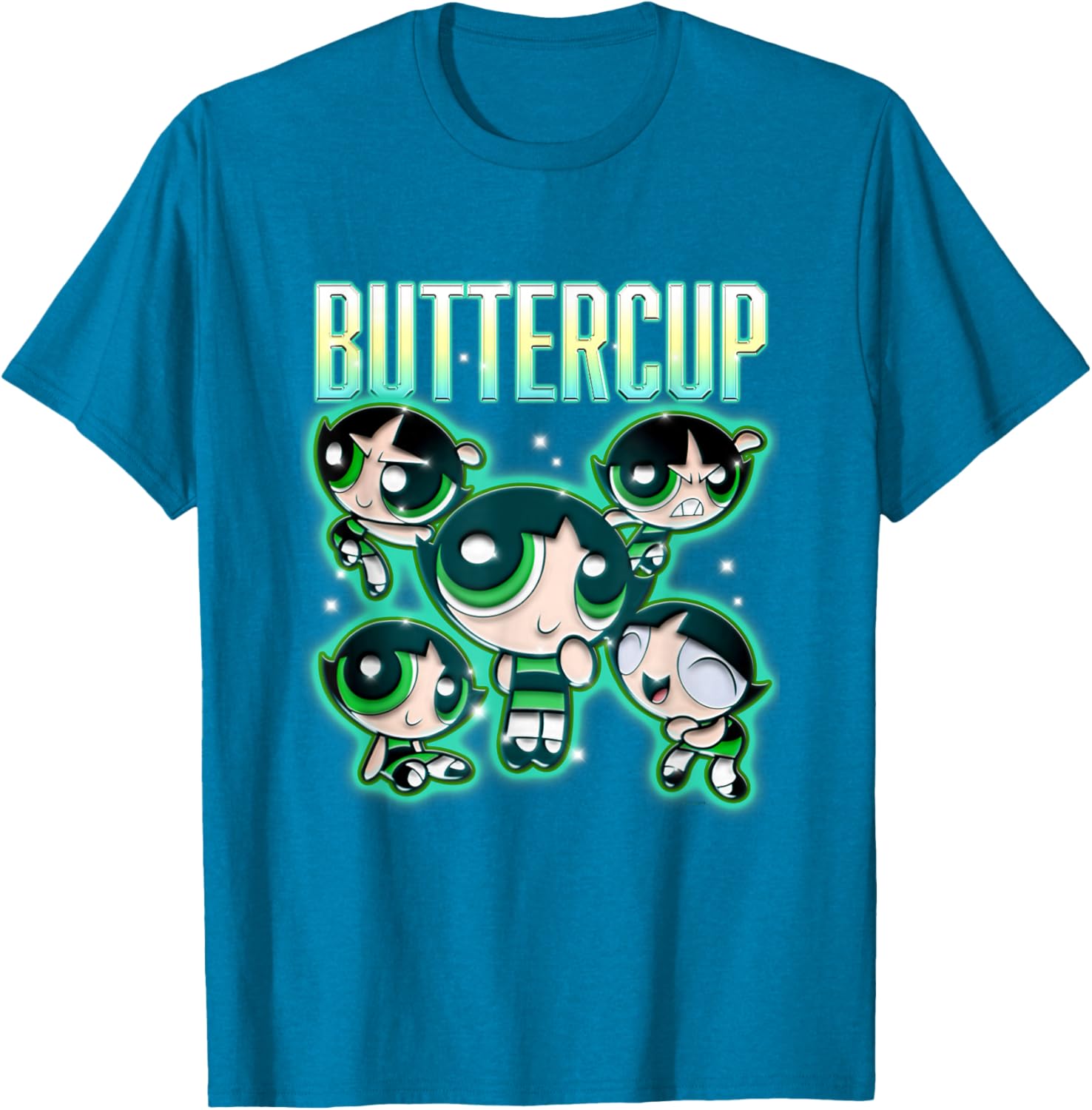 Powerpuff Girls Buttercup Multi Pose T-Shirt for Fun and Style - 3