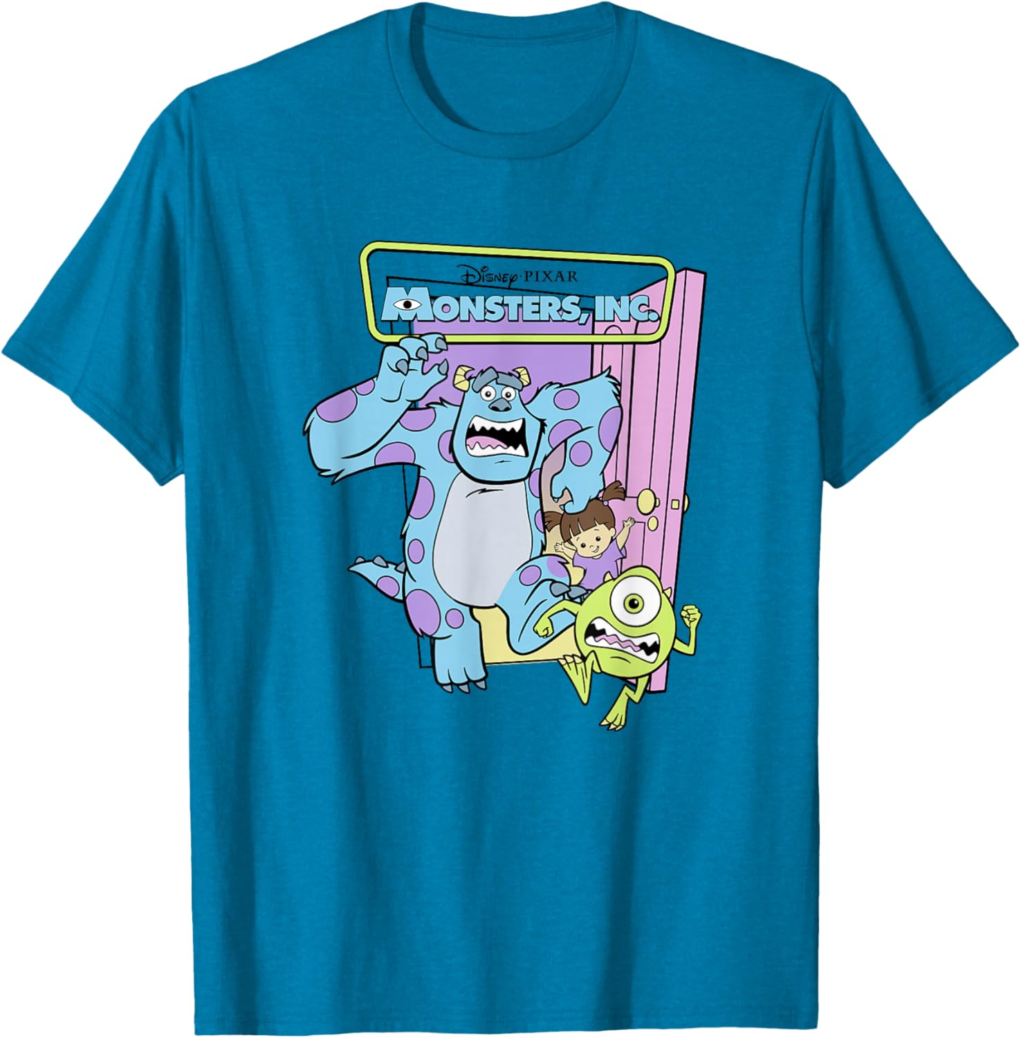 Monsters Inc Sulley Mike Boo Trio Logo T-Shirt for Fans and Collectors - 4