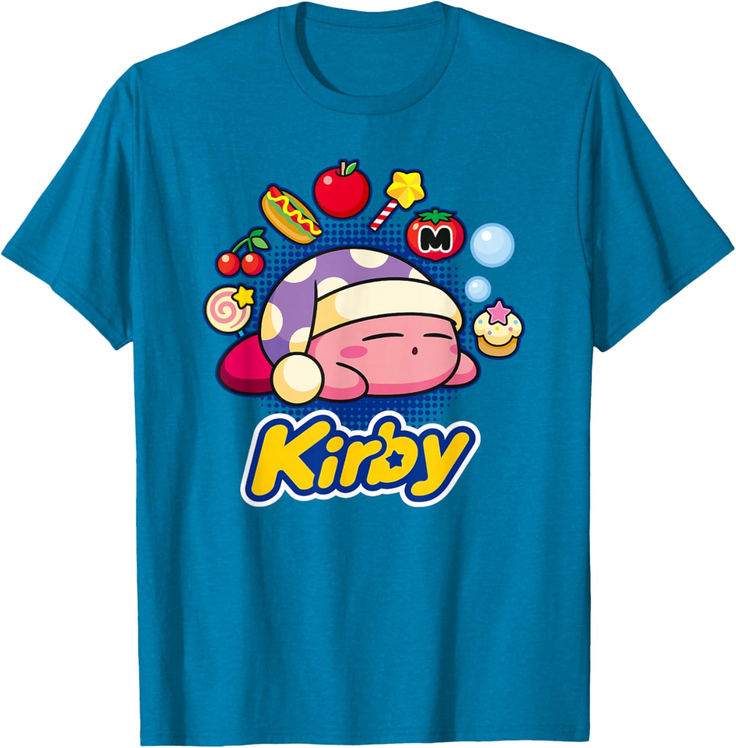 Kirby Dreaming of Tasty Trinkets T-Shirt for Fun and Fashion Lovers - 5