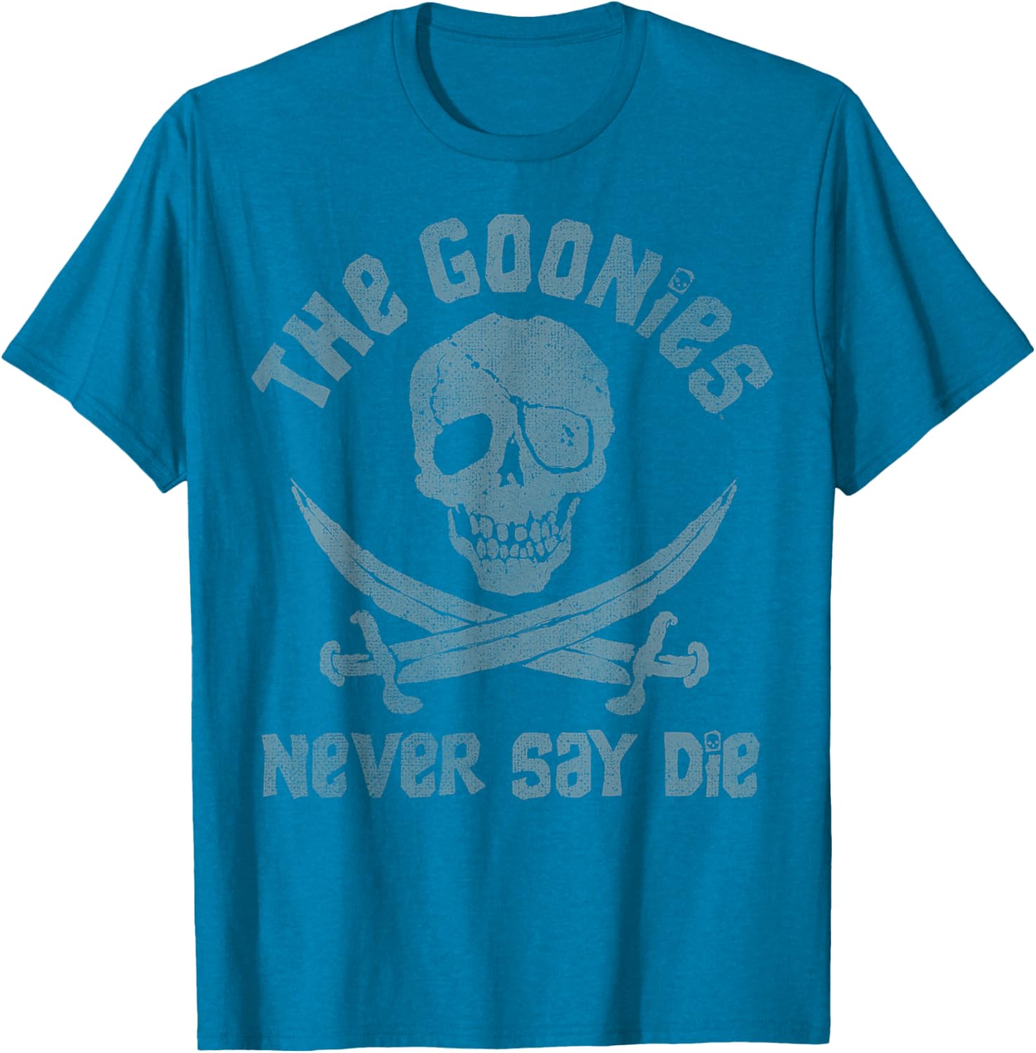The Goonies Never Say Die Distressed Skull Swords Logo T-Shirt - 10