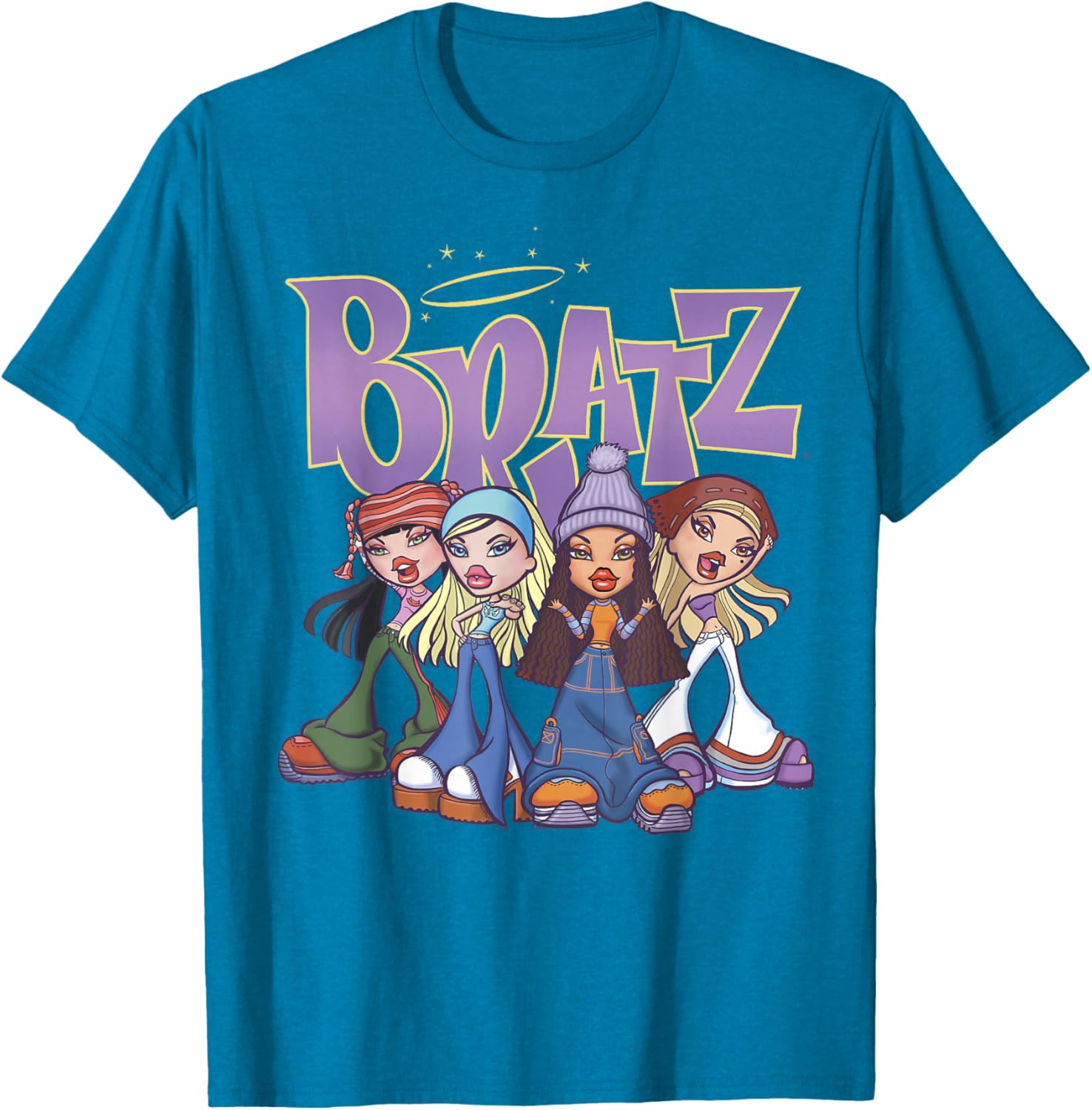 Bratz Original Four Group Shot Logo T-Shirt for Trendy Fashion Lovers - 9