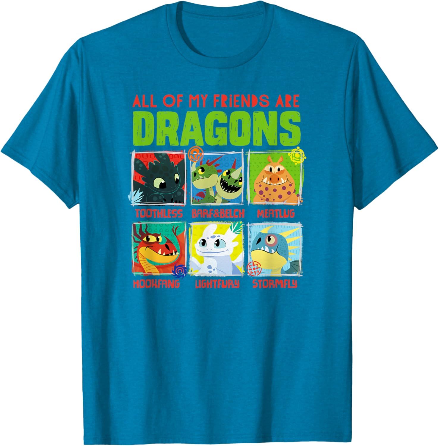 How to Train Your Dragon 3 Hidden World Dragon Friends T-Shirt for Fans - 13