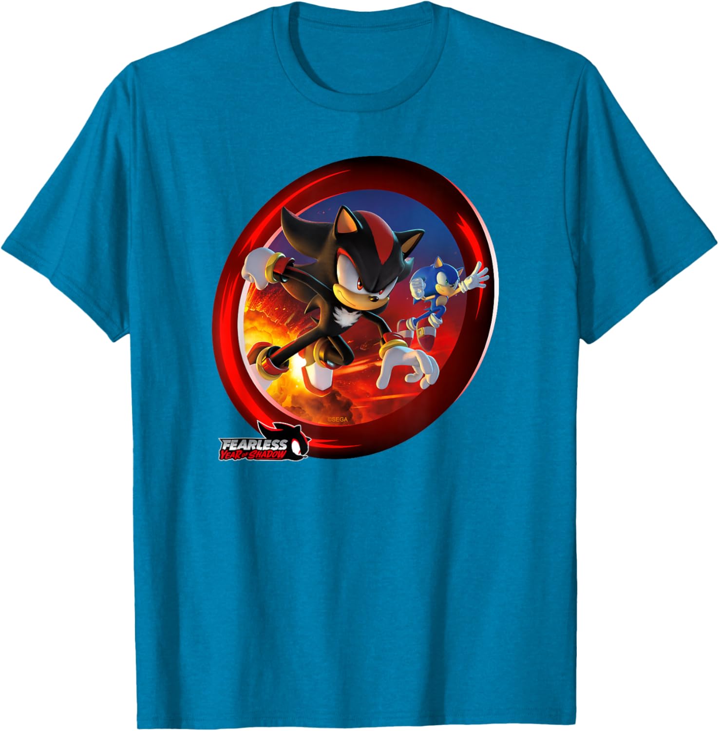 Sonic the Hedgehog Fearless Year of Shadow Graphic T-Shirt for Fans - 3