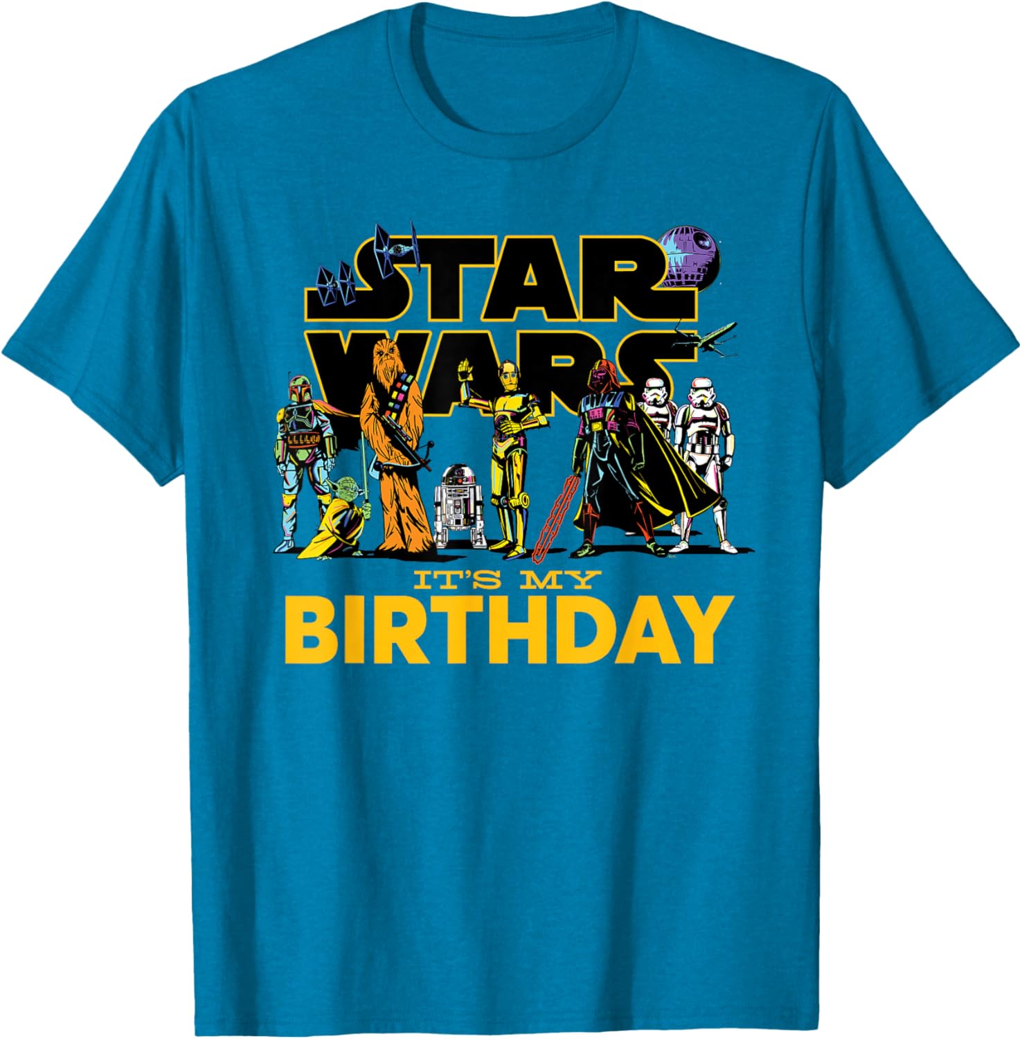 Star Wars Birthday T-Shirt for Kids Featuring Classic Characters Design - 5