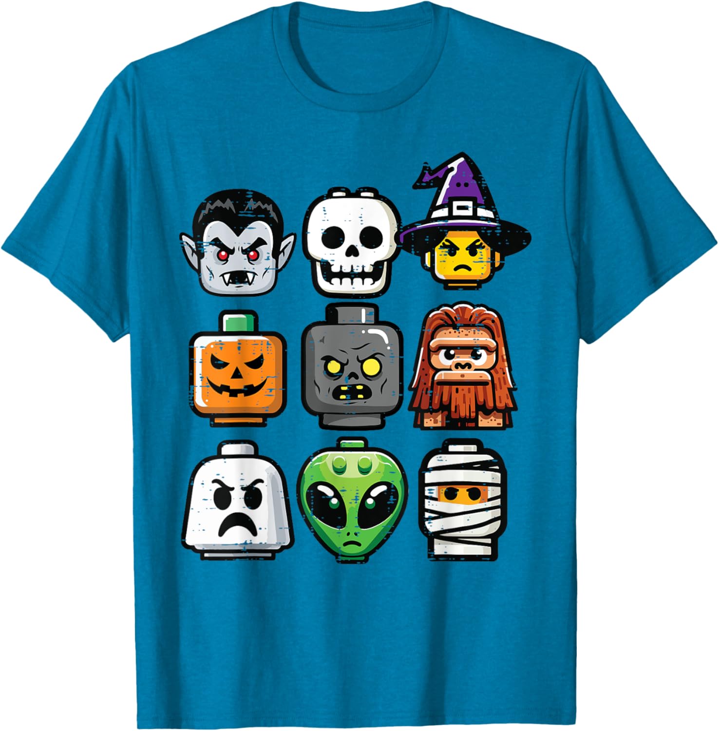 Halloween Pumpkin Ghost Heads T-Shirt for Kids and Boys Costume Fun - 5