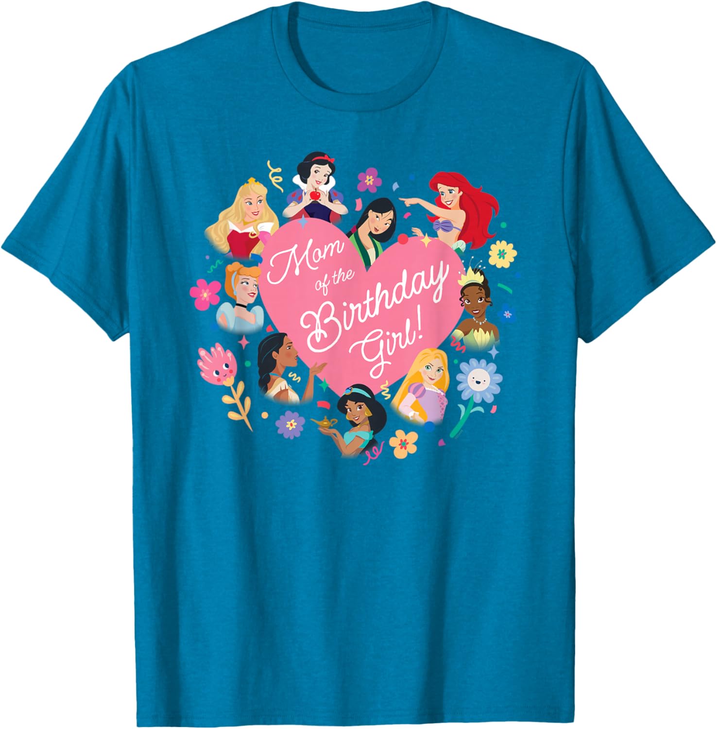 Disney Princess Heart T-Shirt for Birthday Girl's Mom - Cute Gift Idea - 8