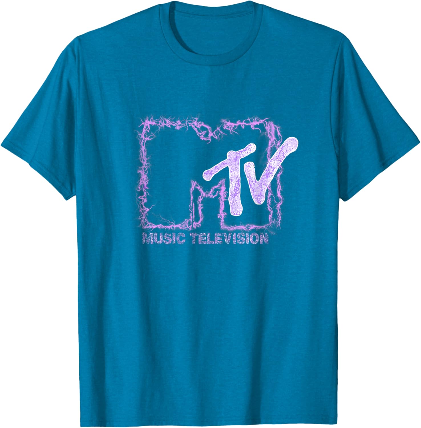 Mademark x MTV Official Logo T-Shirt with Purple Electric Flashes - 16