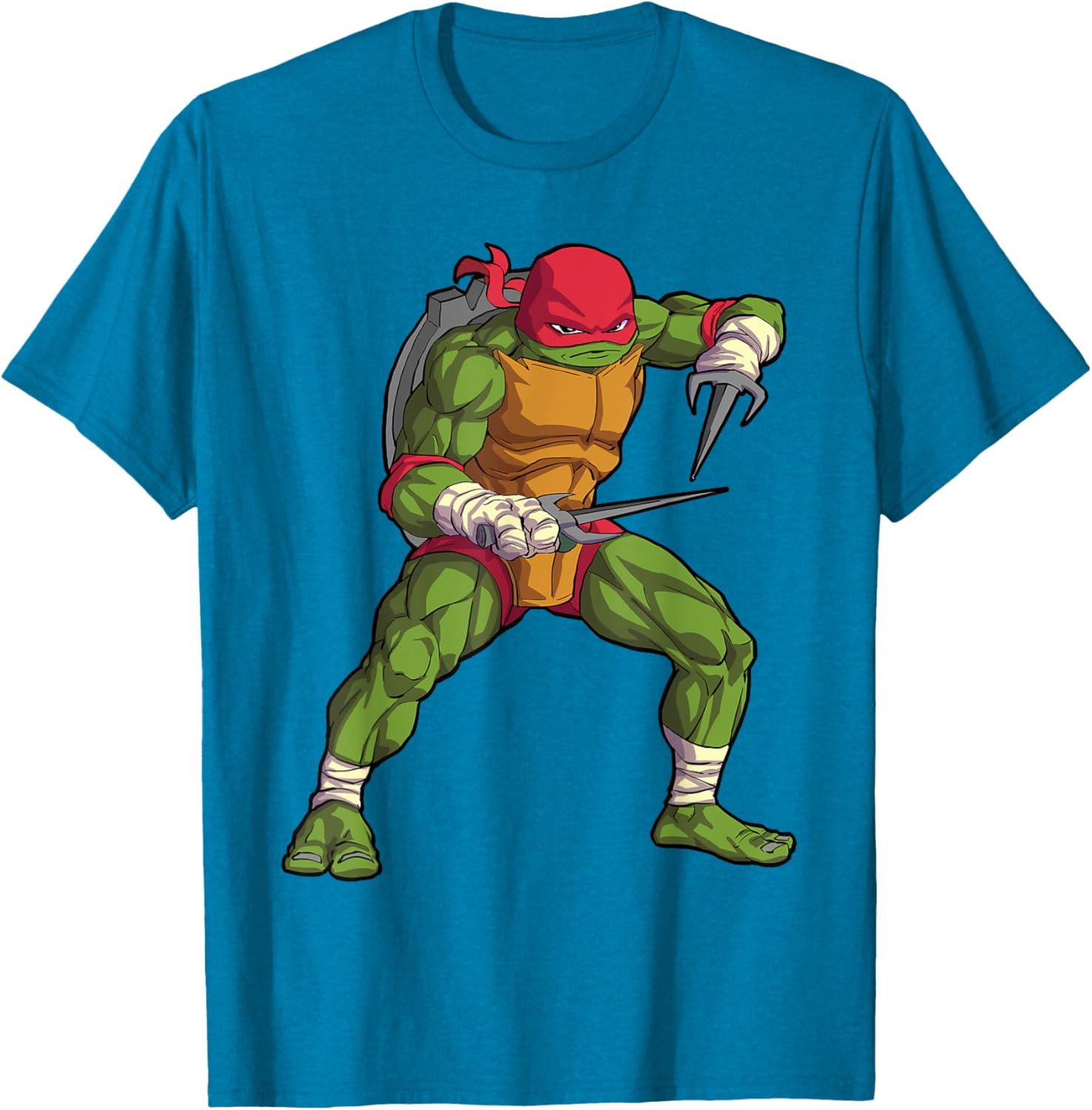Mademark Raphael Tonfas Fighting Stance T-Shirt for TMNT Fans - 8