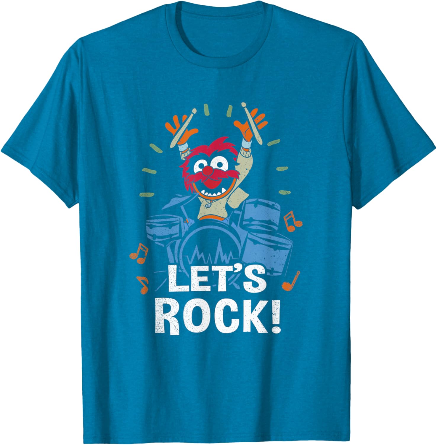 Disney Muppets Animal Let's Rock Distressed Logo T-Shirt for Fans - 3