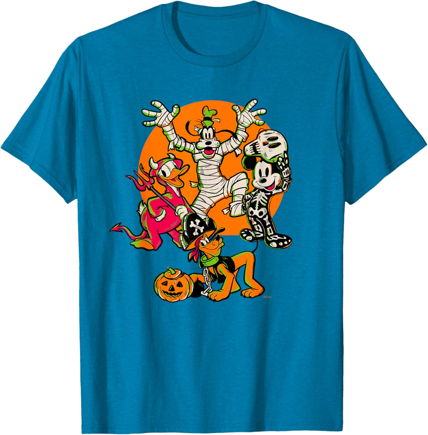 Disney 100 Mickey, Donald, Goofy & Pluto Halloween Costume T-Shirt - 7