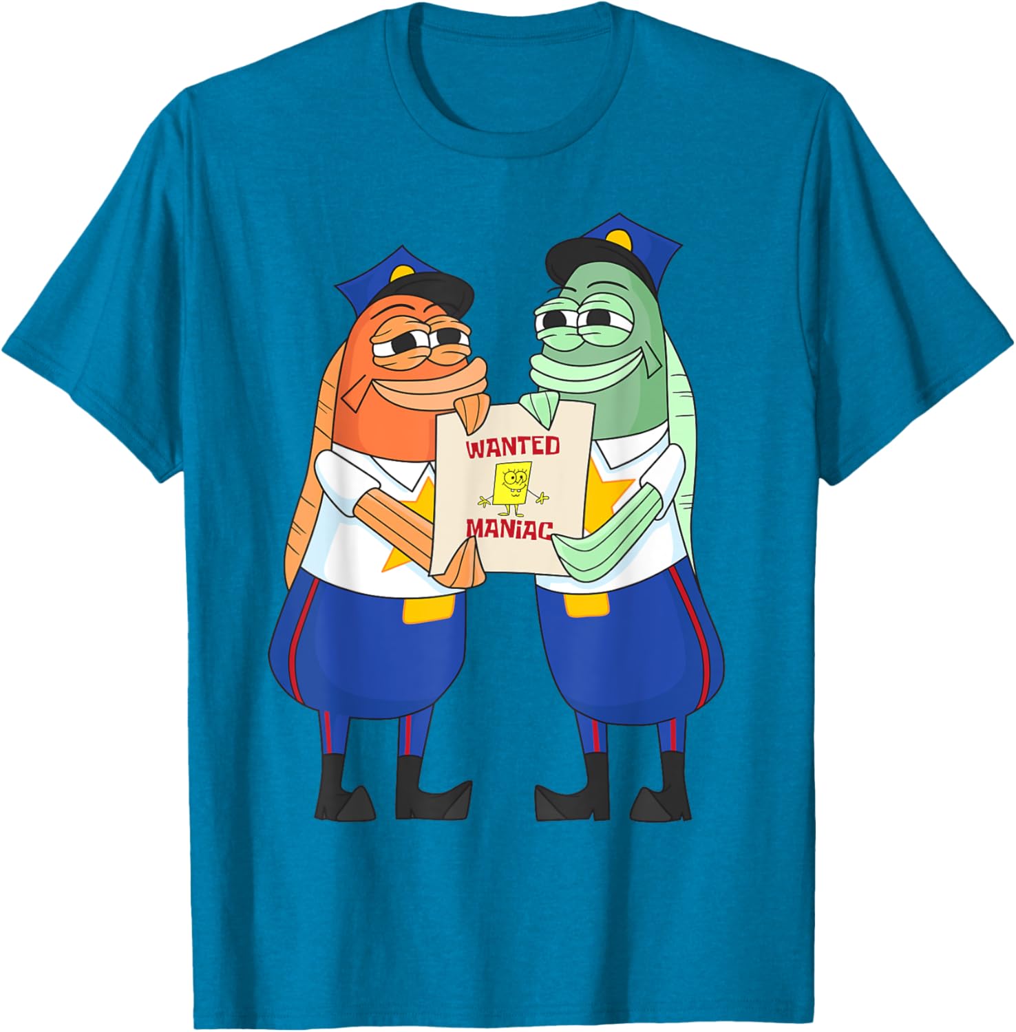 Mademark SpongeBob Wanted Maniac T-Shirt for Fun and Fashion Lovers - 14