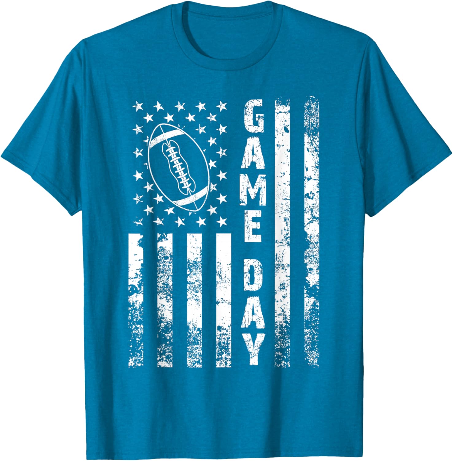 Game Day Flag American Football T-Shirt for Loving Moms and Dads - 2